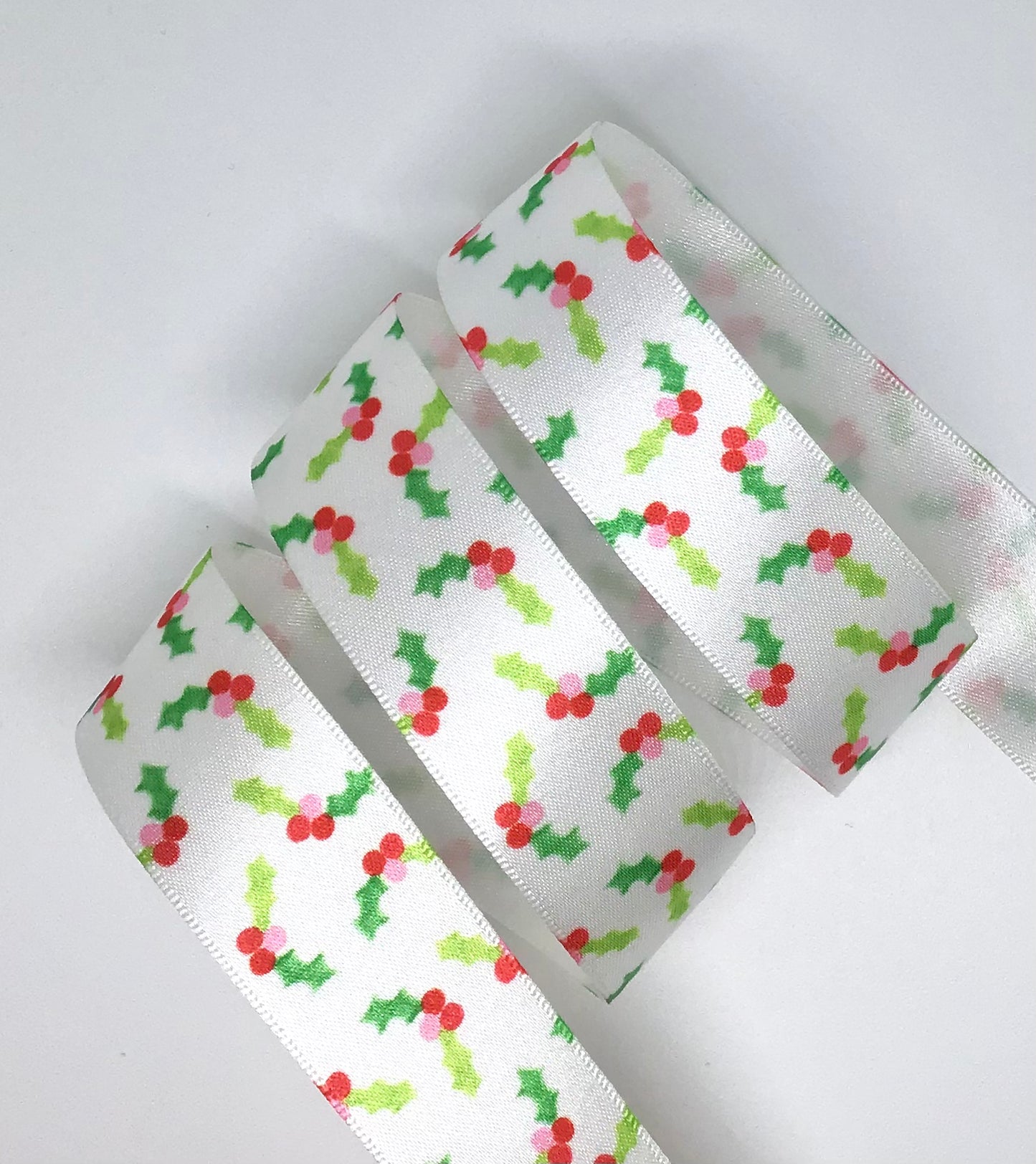 Christmas holly ribbon