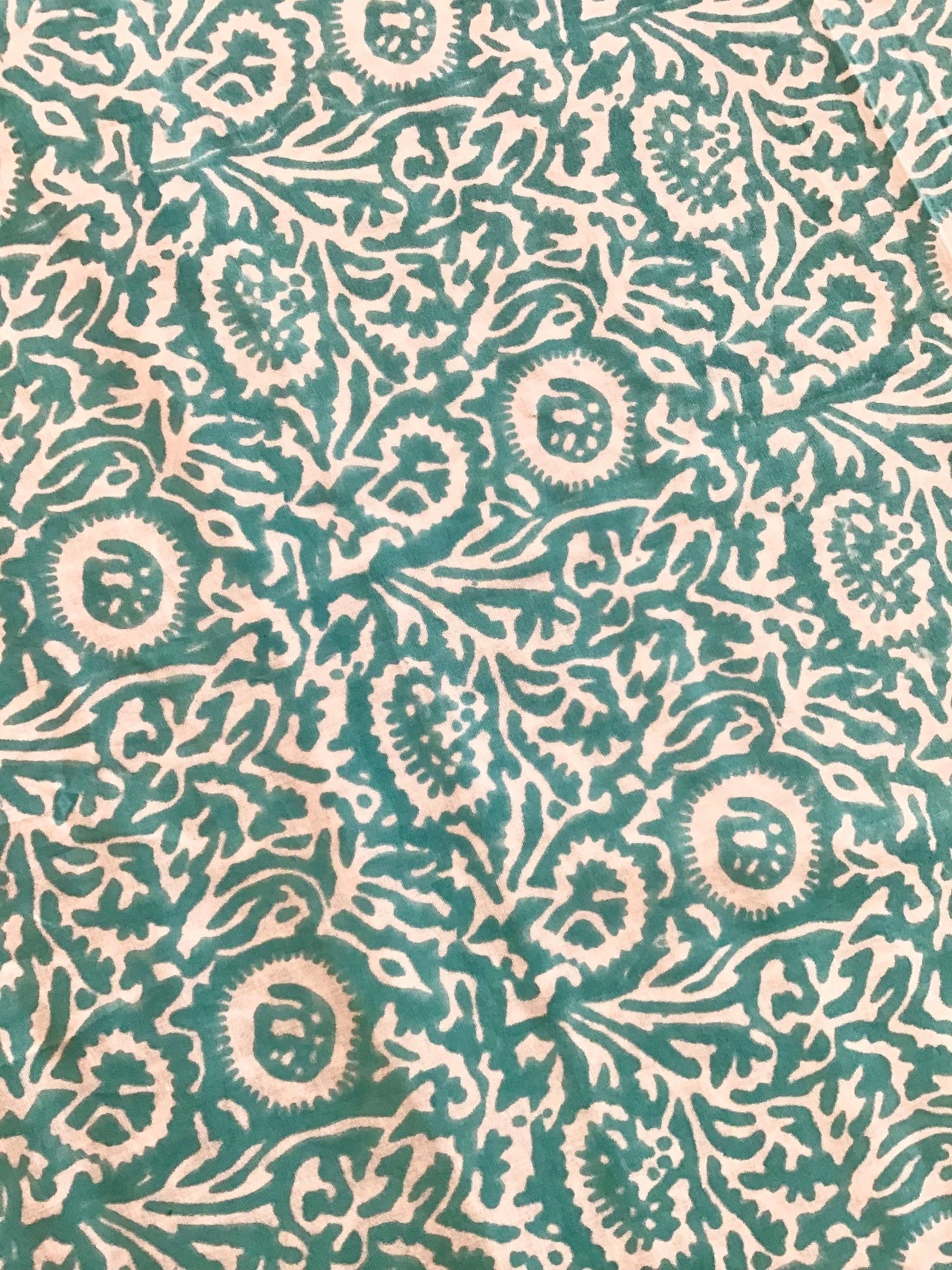 Abstract flower Block Printed Fabric - Violet Elizabeth - Haberdashery