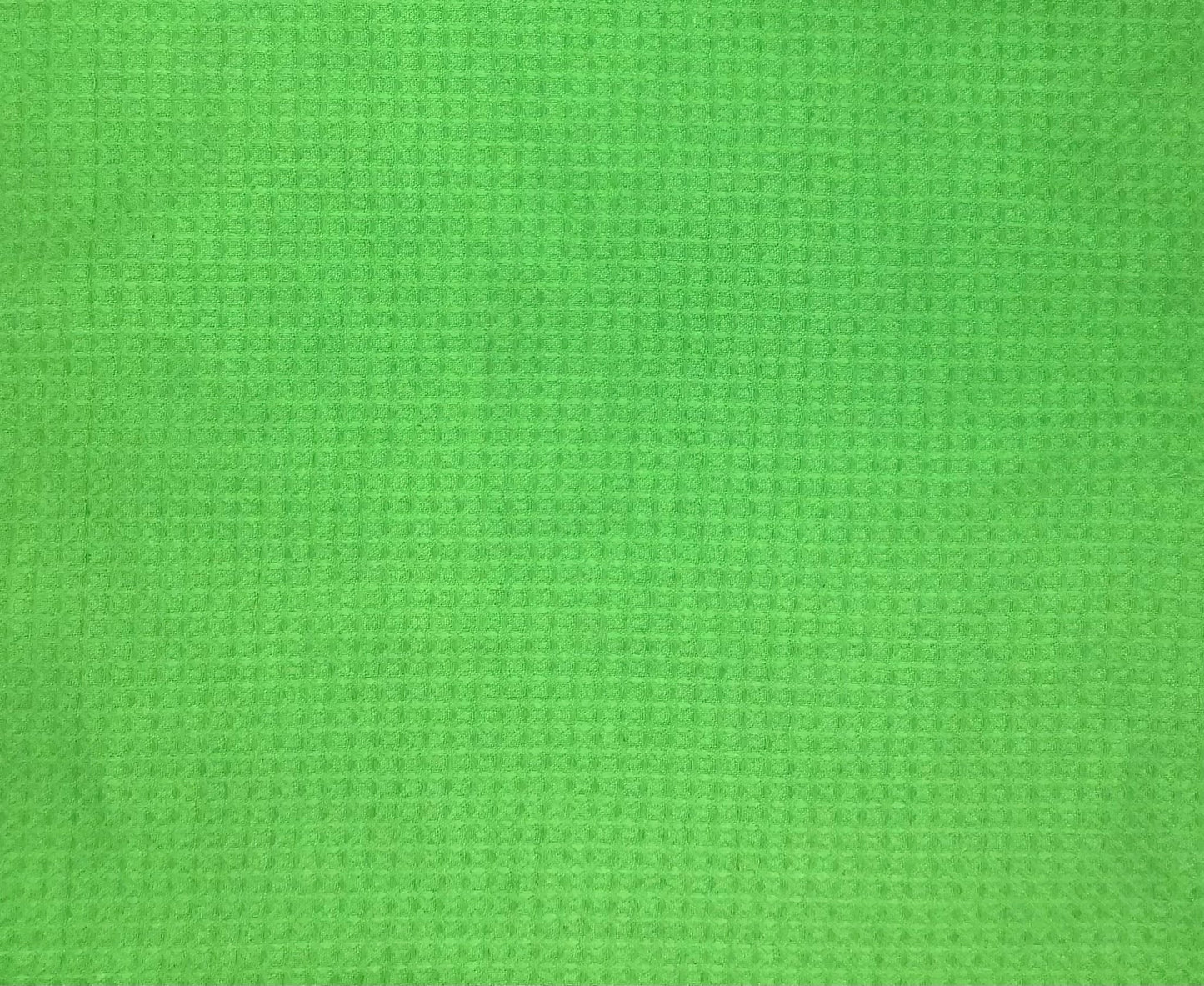 Acidic Granny Smith Green Waffle hand dyed Fabric 100% Cotton - Violet Elizabeth - Haberdashery
