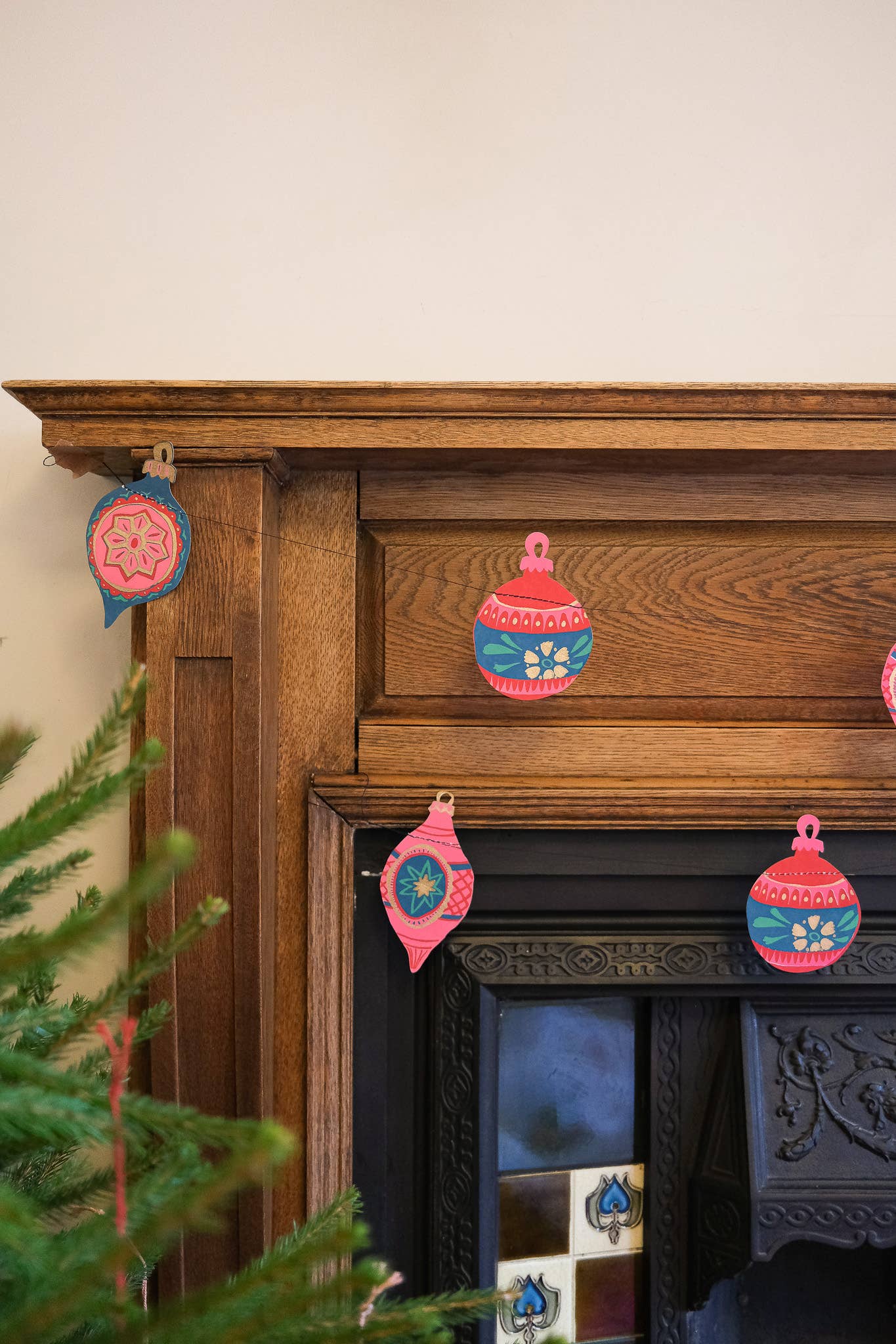 Baubles Sewn Garland - Violet Elizabeth -