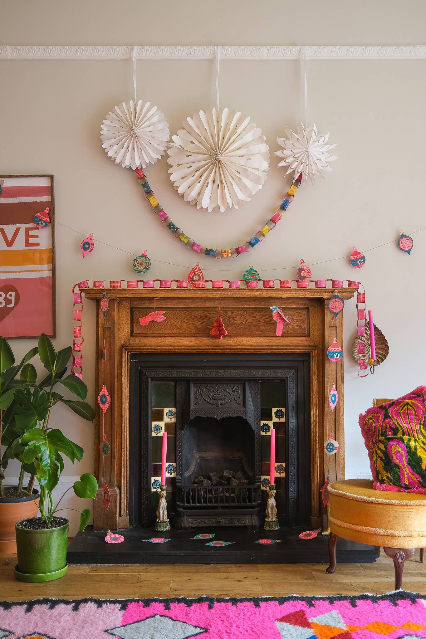 Baubles Sewn Garland - Violet Elizabeth -