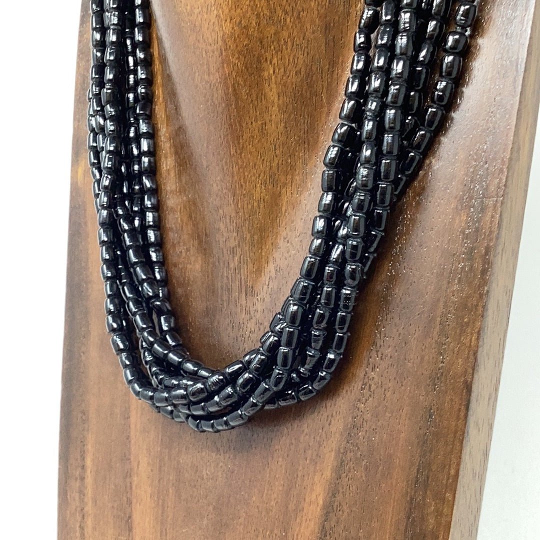 Black beaded necklace - Violet Elizabeth - Jewellery