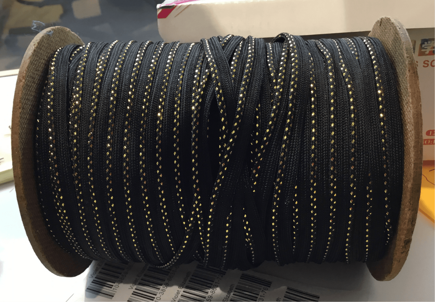 Black & gold piping10mm - Violet Elizabeth - Haberdashery