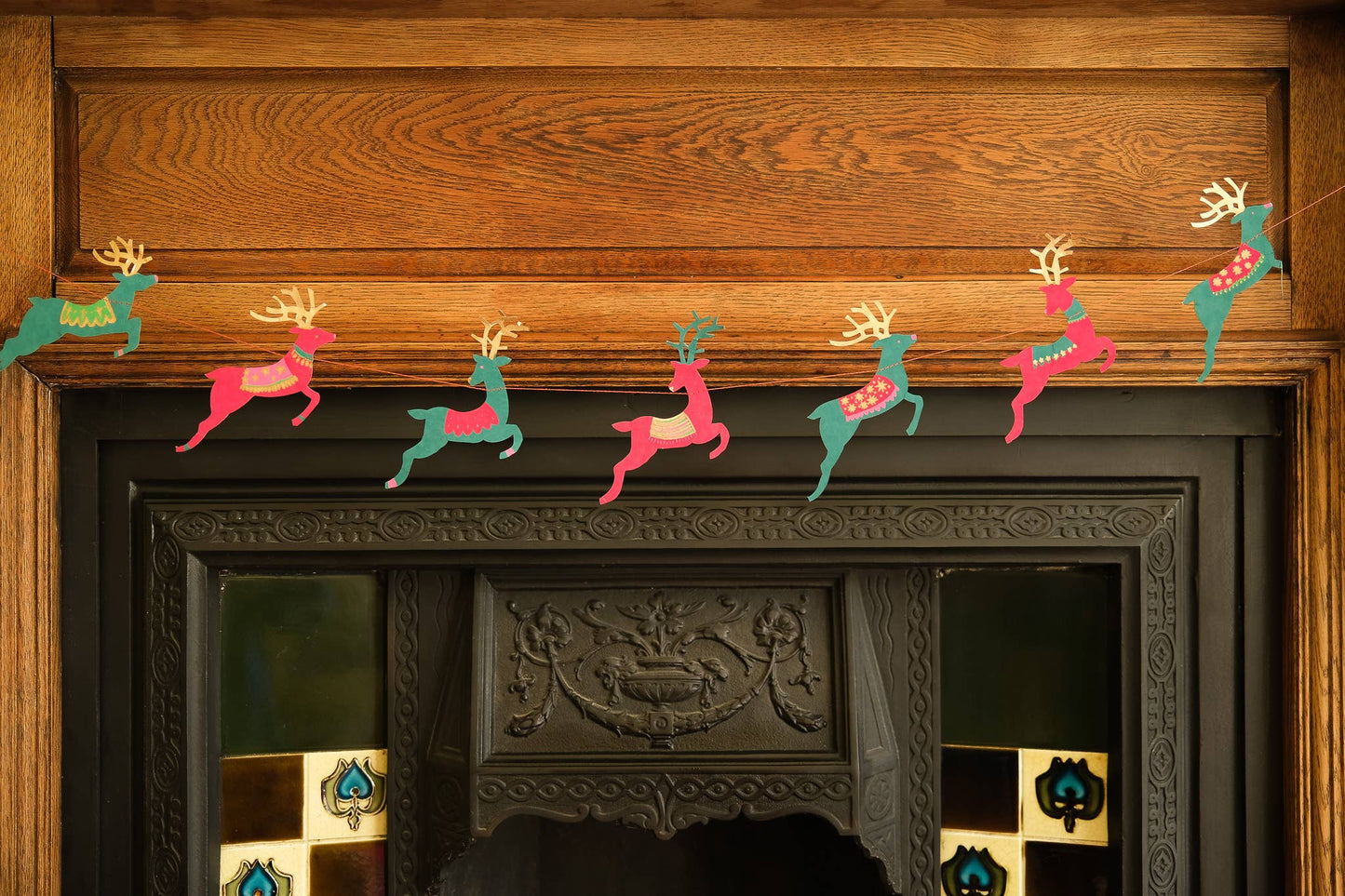 Bright Reindeer Sewn Garland - Violet Elizabeth -