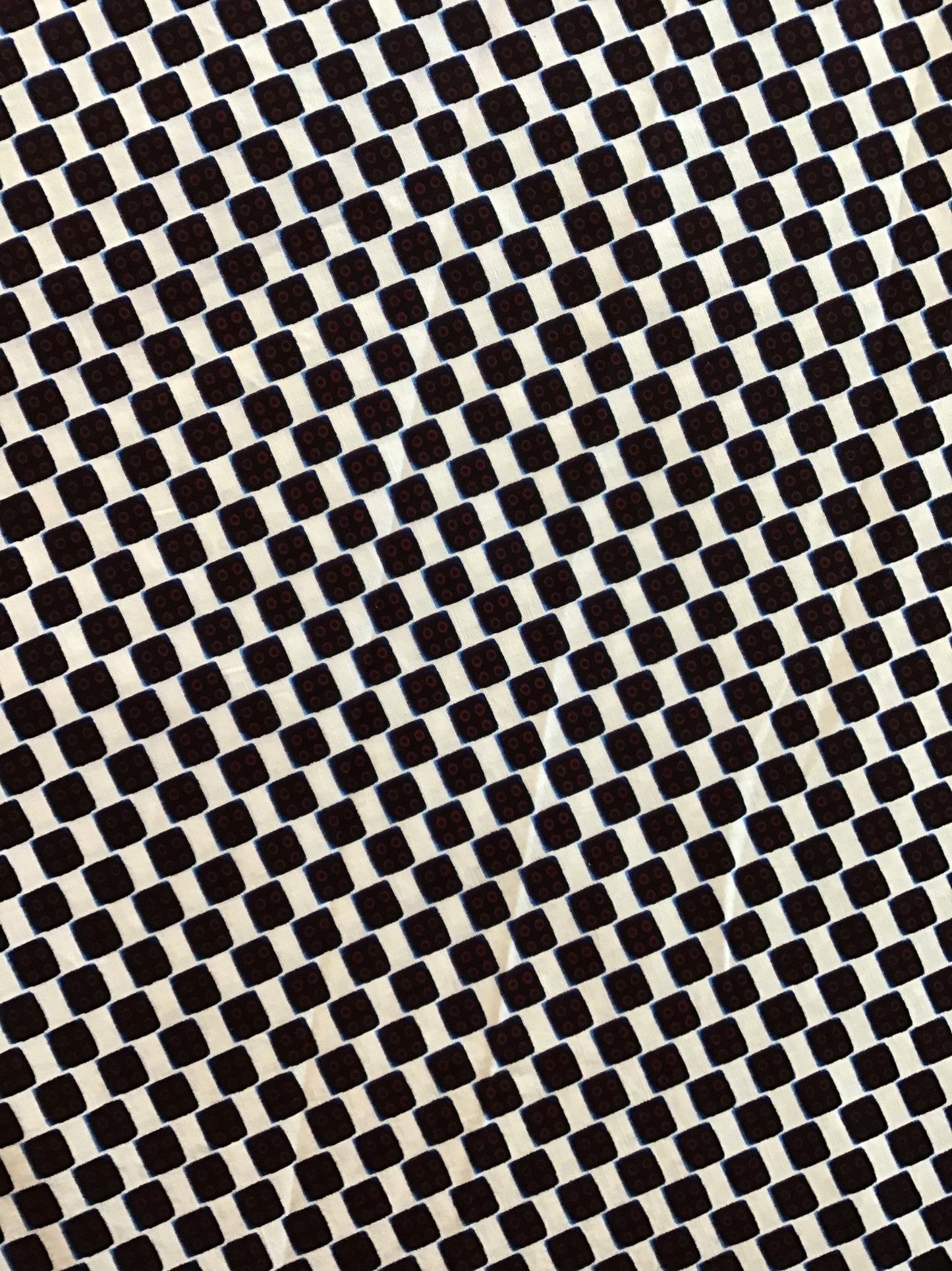 checker board Wax print fabric - Violet Elizabeth - Haberdashery