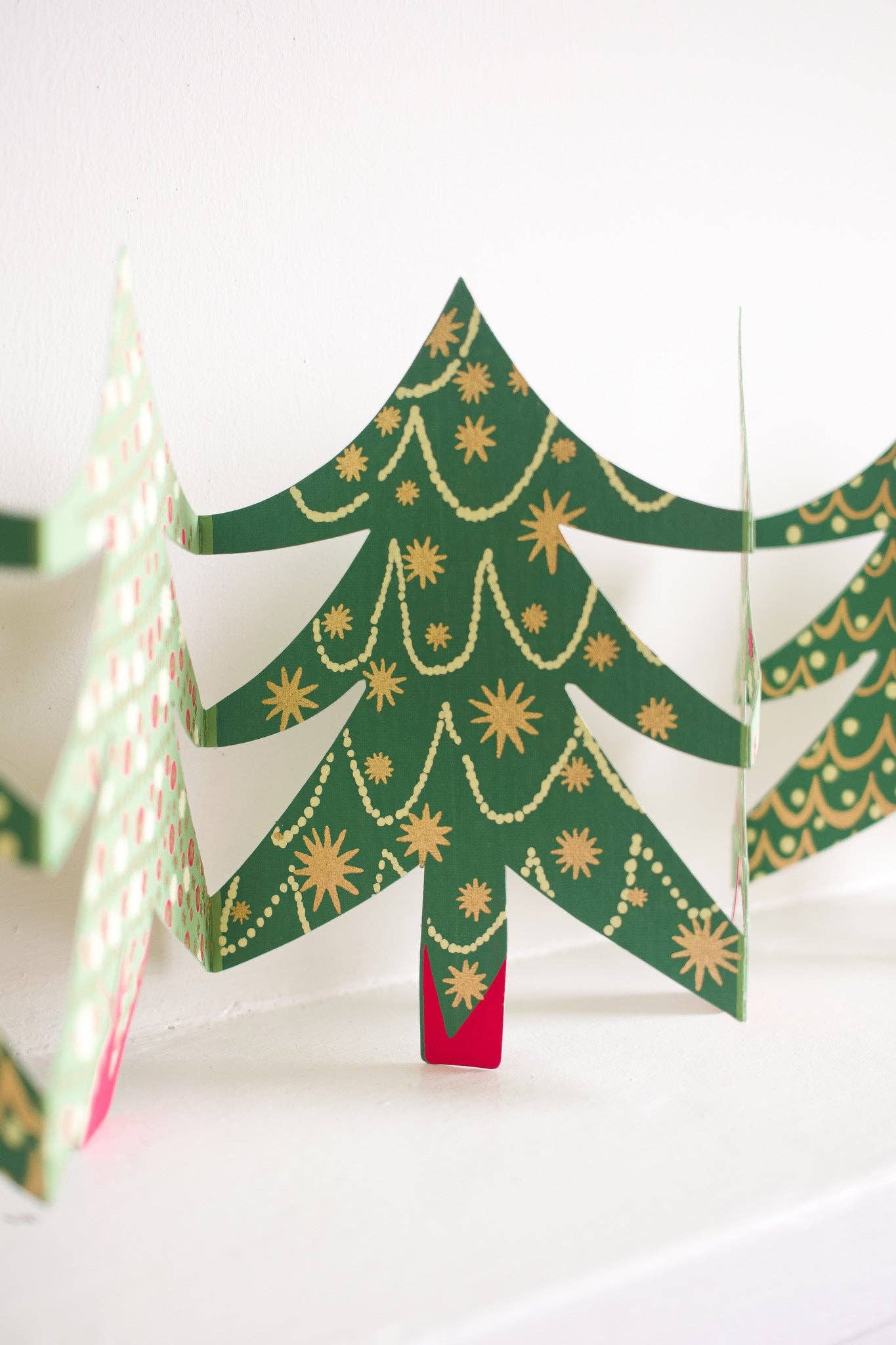Christmas Trees Concertina Garland - Violet Elizabeth -