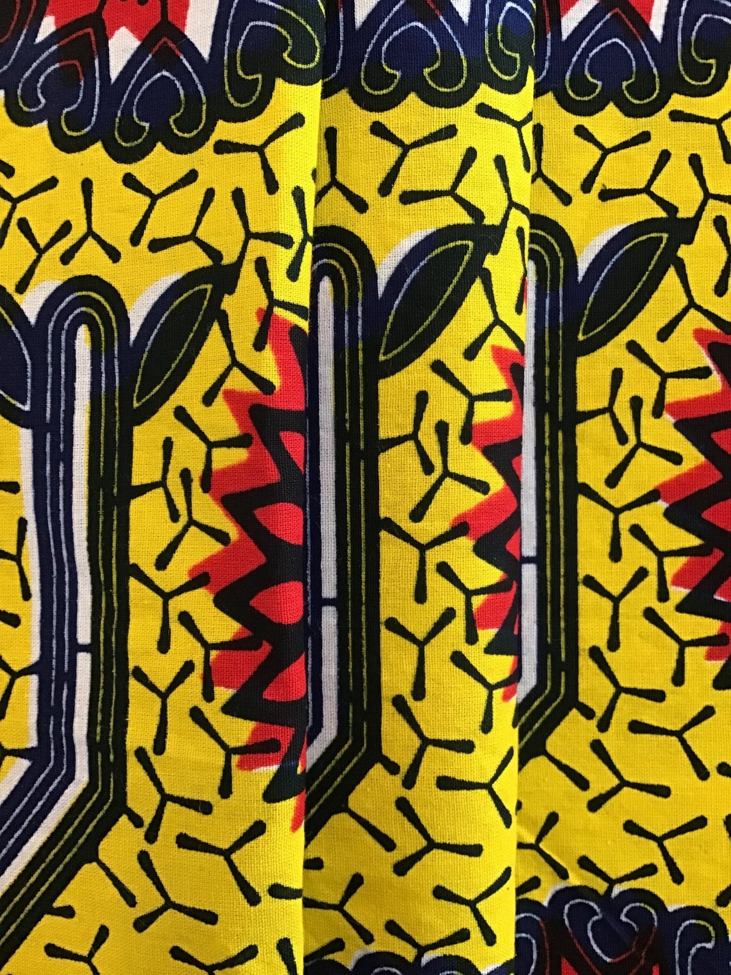 Circle and cactus Wax print fabric - Violet Elizabeth - Haberdashery