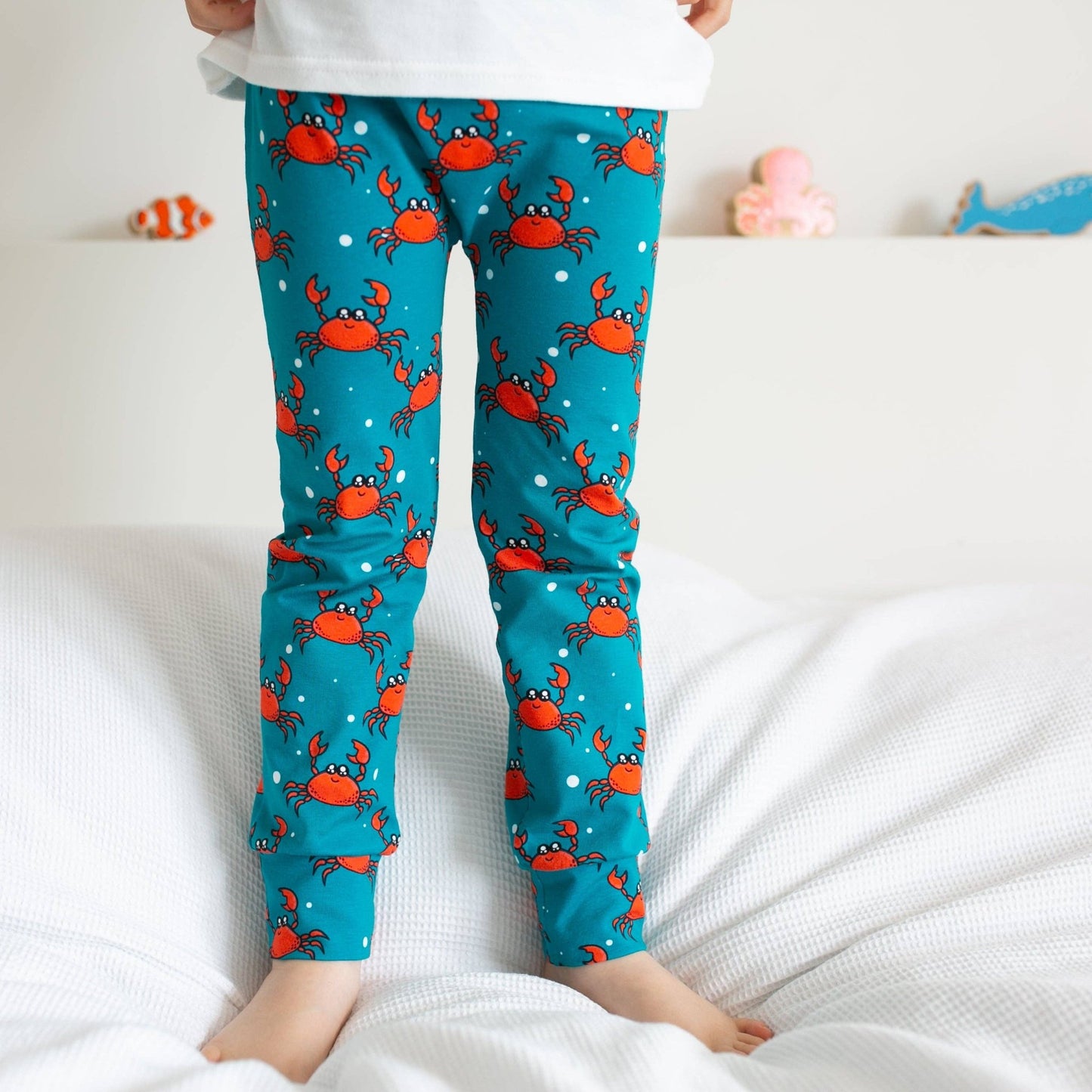 Crab Print Baby Leggings 0 - 6 Years: 18 - 24 M - Violet Elizabeth - Baby & Toddler Clothing