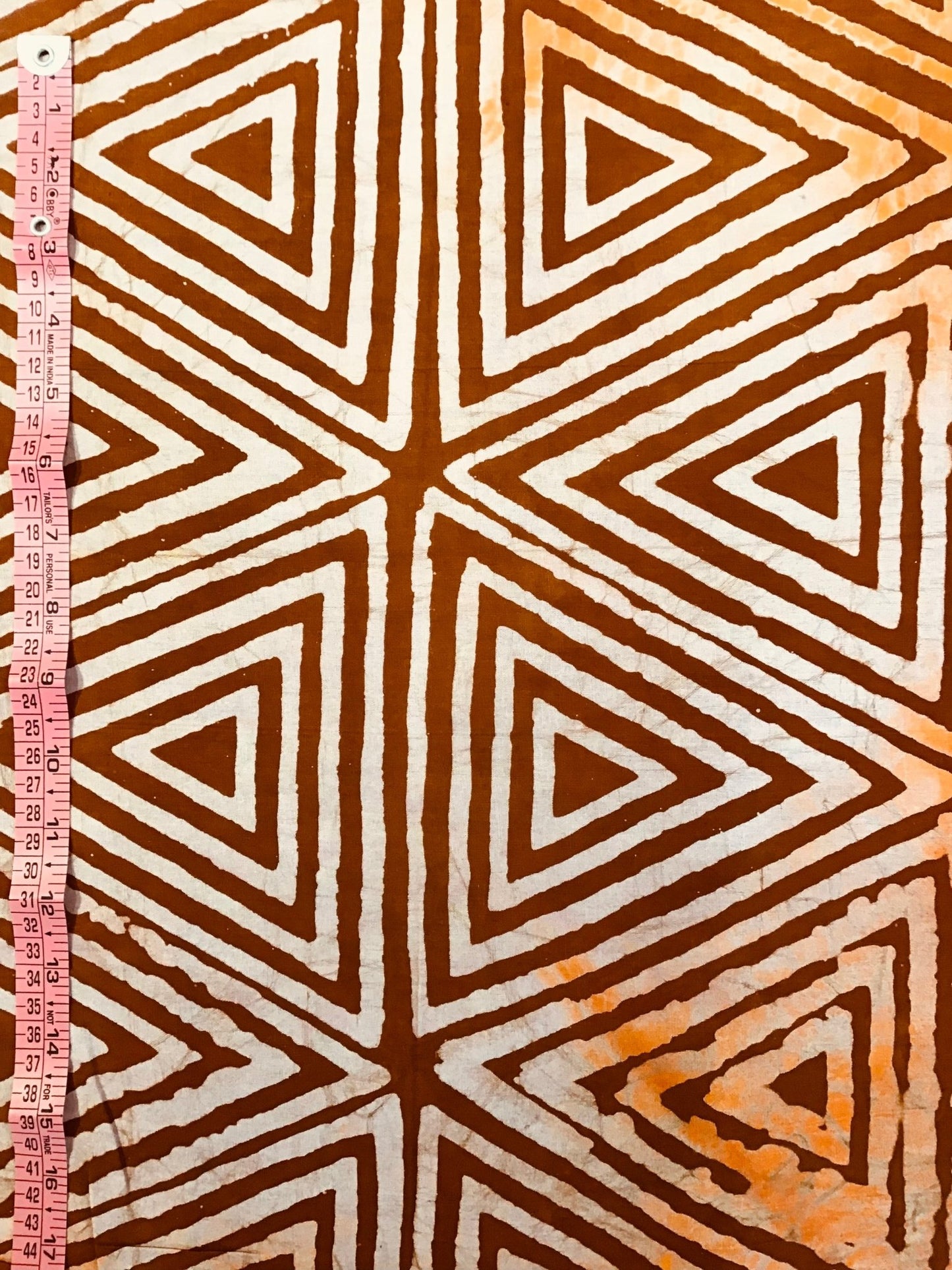 Desert Triangles Batik Fabric - Violet Elizabeth - Haberdashery