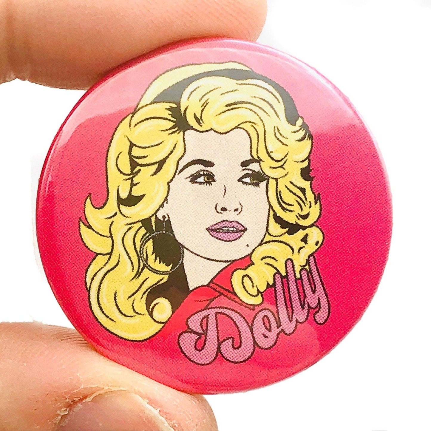 Dolly Button Pin Badge - Violet Elizabeth -