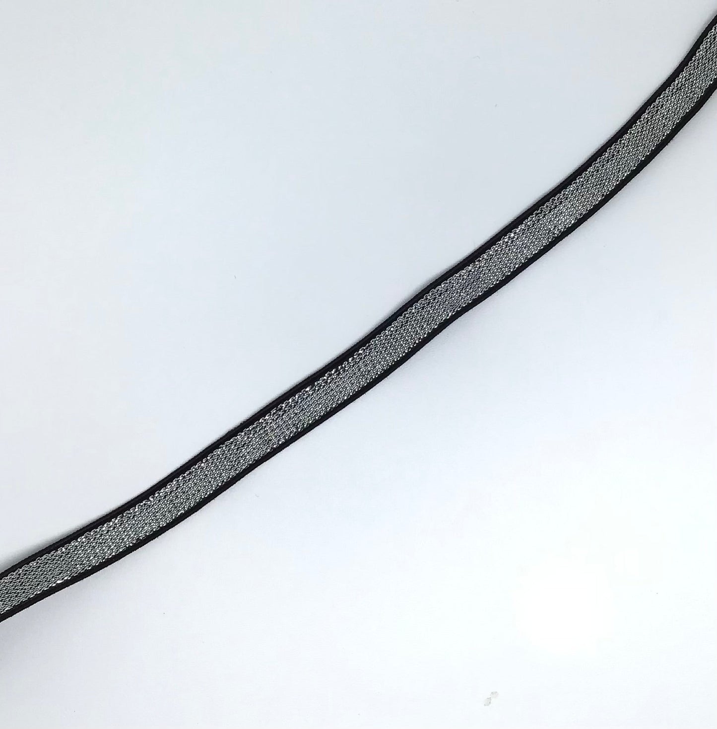 Elastic silver & blackfor strapping 10mm - Violet Elizabeth - Haberdashery