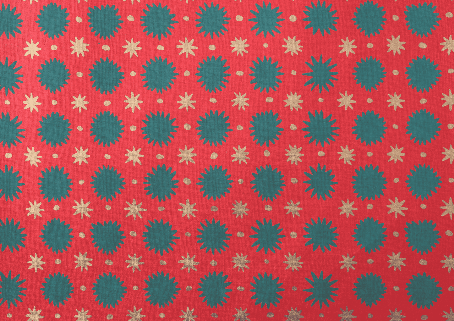 Festive Gift Wrap: Ruby Stars - Violet Elizabeth -