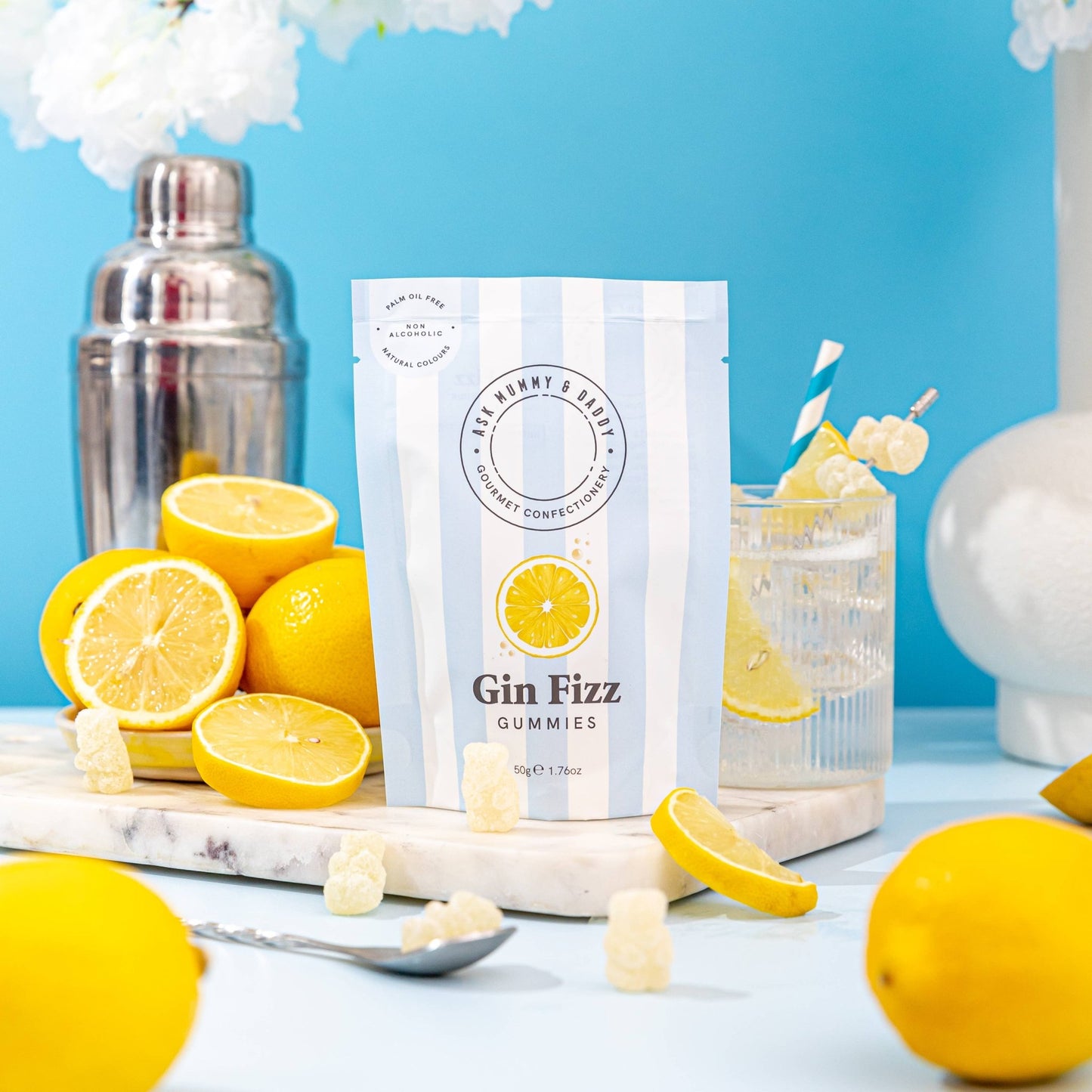 Gin Fizz Gummies 50g Pouch - Violet Elizabeth -