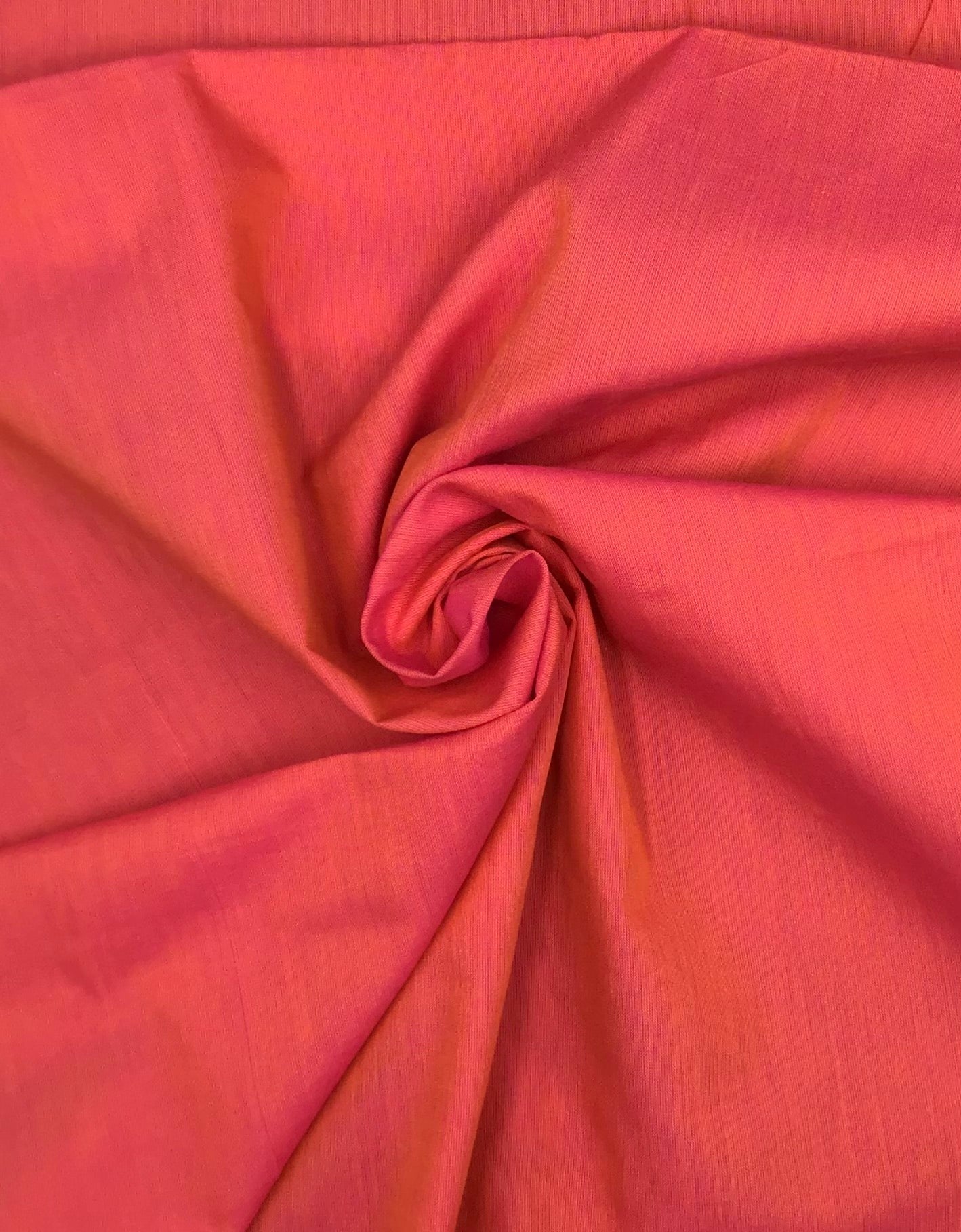 Hand loom two tone orange/pink fabric - Violet Elizabeth - Haberdashery