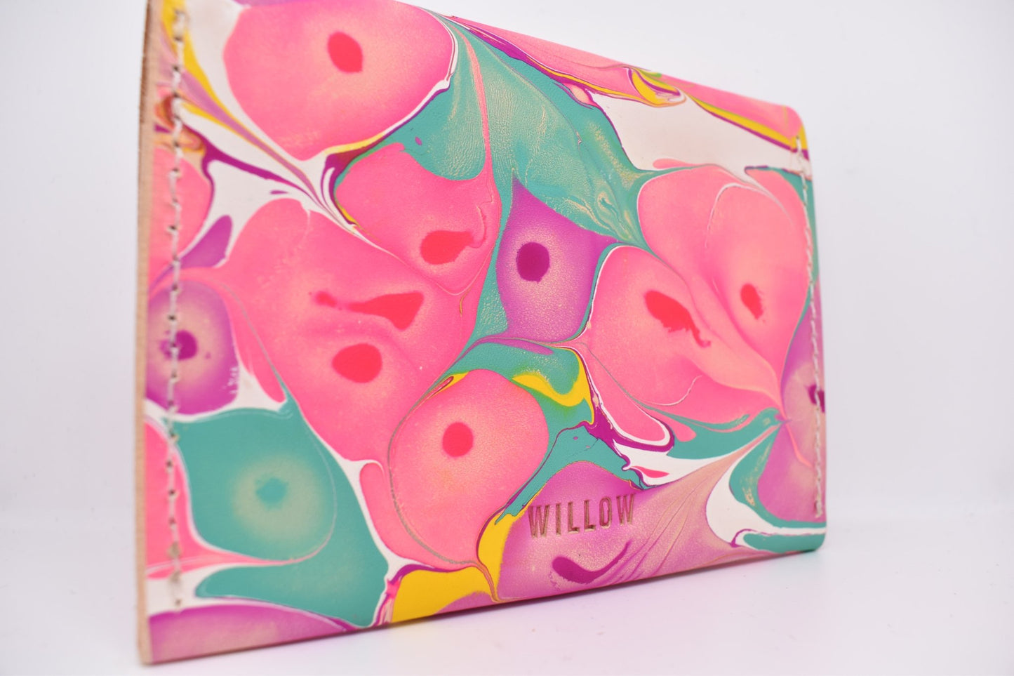 Handmade Leather Purse - Marbled - Violet Elizabeth - Handbags
