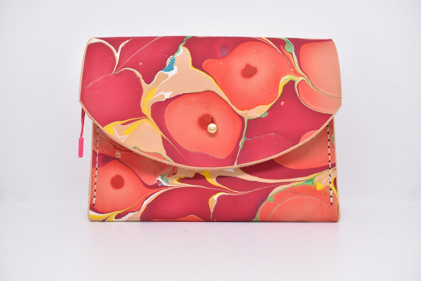 Handmade Leather Purse - Marbled - Violet Elizabeth - Handbags