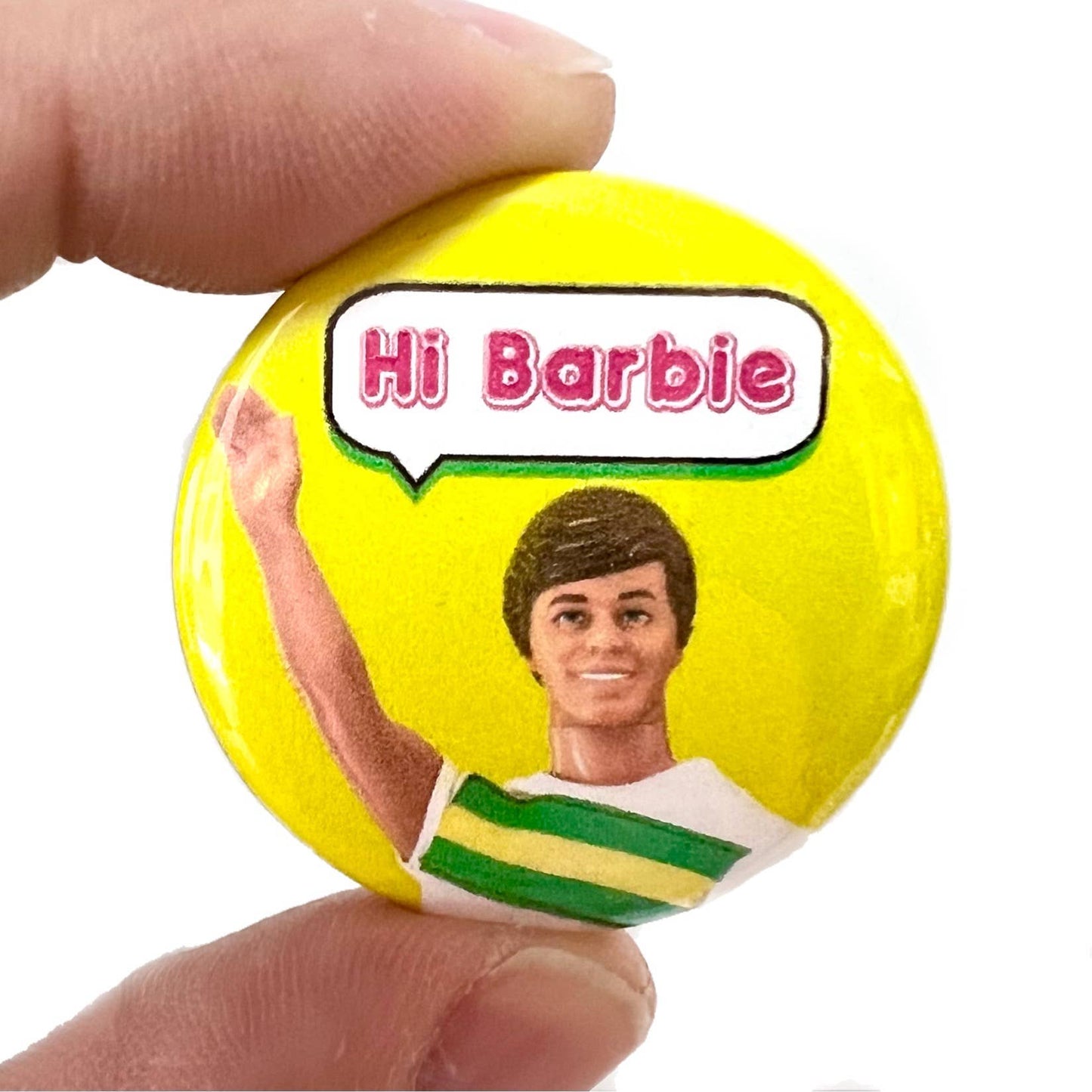 Hi Barbie Button Pin Badge - Violet Elizabeth -