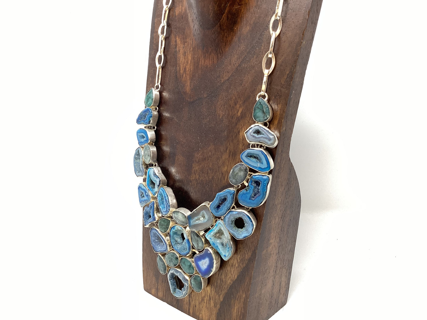 Asymmetric Agate necklace - Violet Elizabeth