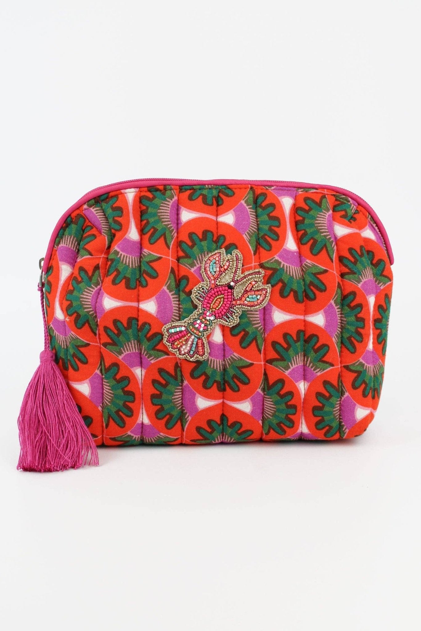 LOBSTER QUILTED WASH BAG - Violet Elizabeth -