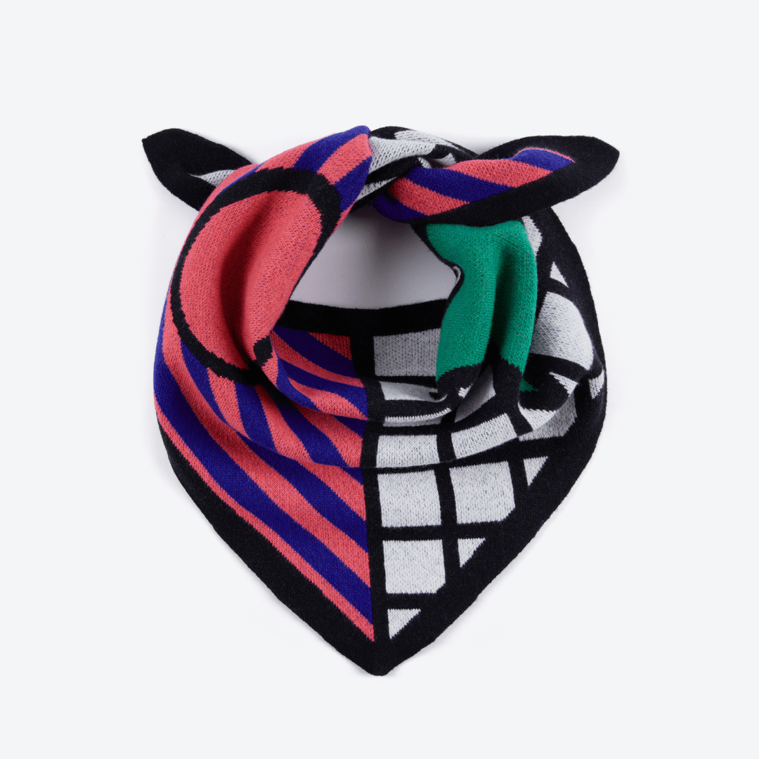 Memphis Wool Triangle Scarf - Violet Elizabeth -