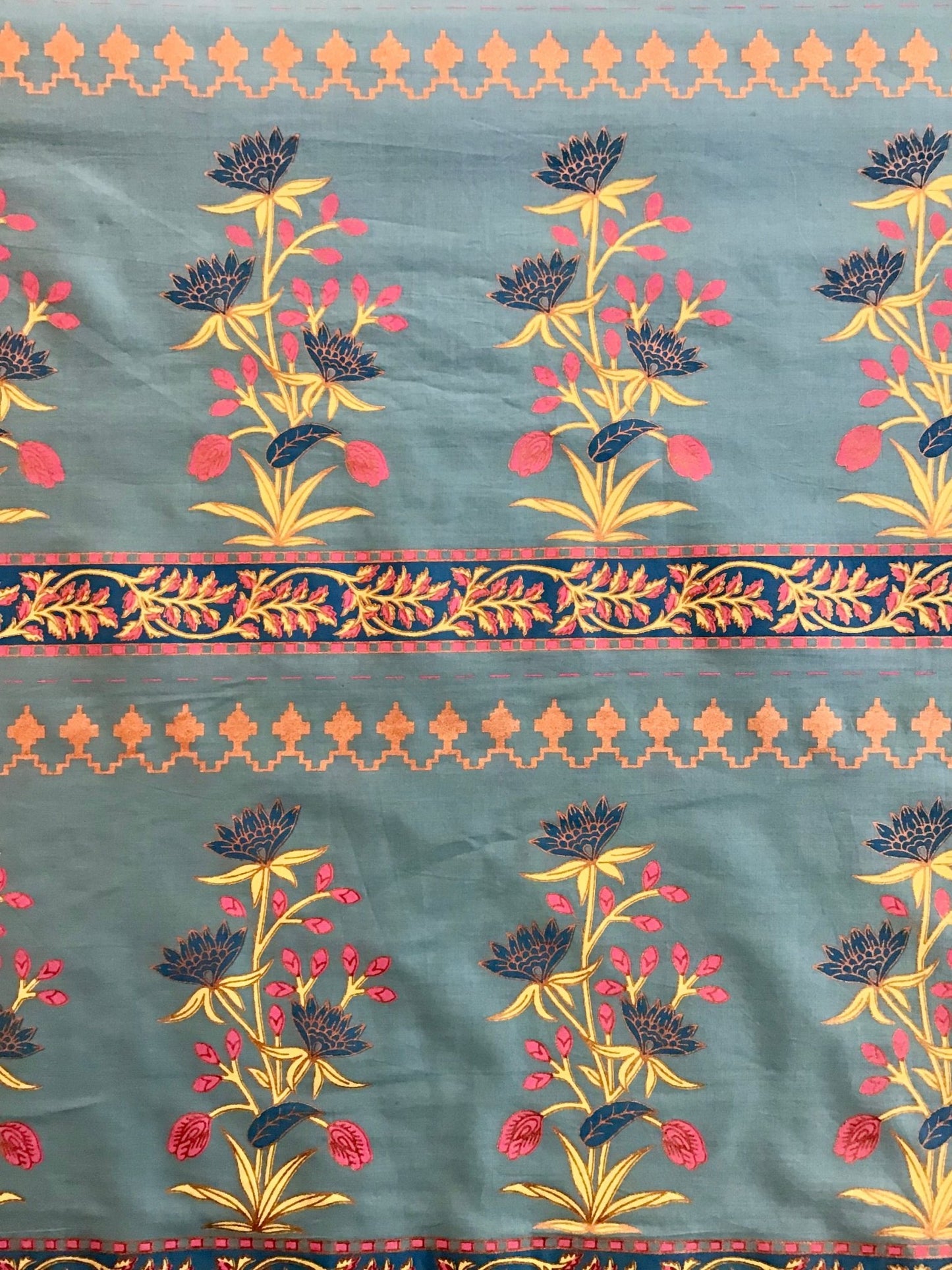 Mougal print Screen Printed Fabric 100% Cotton - Violet Elizabeth - Haberdashery