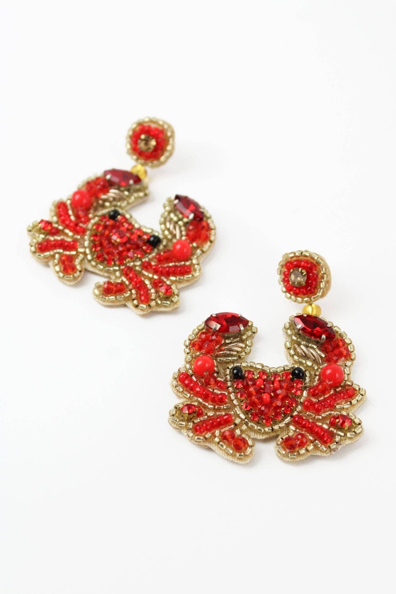 RED CRAB DROPS - Violet Elizabeth - Jewellery