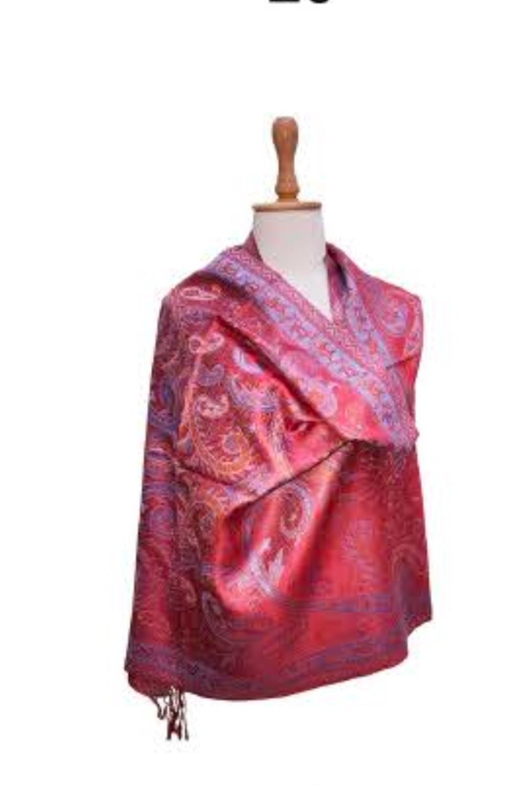 Silk Anique Jamavar Hand Woven stole 23 - Violet Elizabeth - Apparel & Accessories