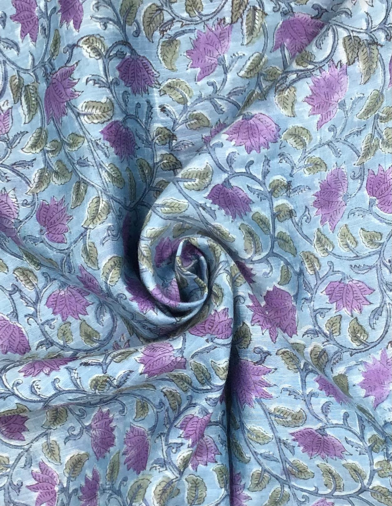 Spring time at dusk cotton/silk blend - Violet Elizabeth - Haberdashery