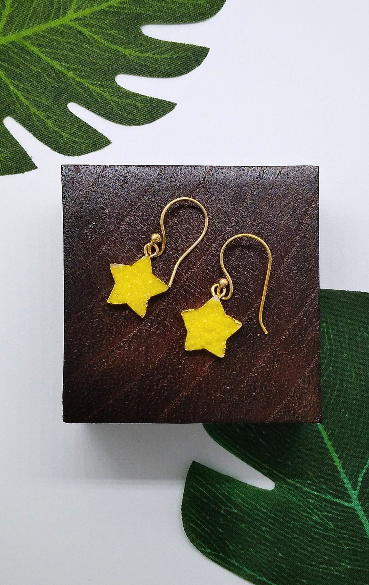 Sunlight Sugar Druzy Star Earrings - Violet Elizabeth - Jewellery