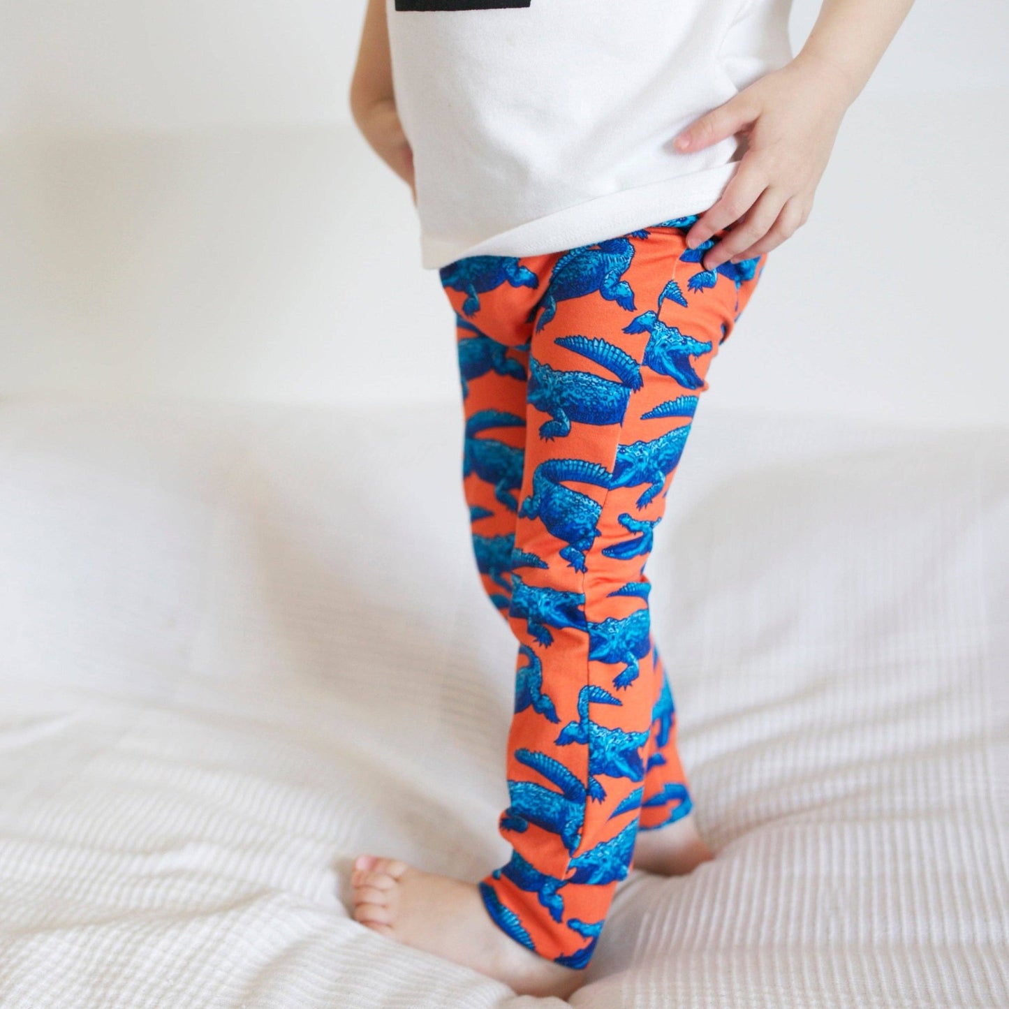 Super Mutant Blue Crocodile Leggings 0 - 6 Years: 0 - 6 M - Violet Elizabeth -