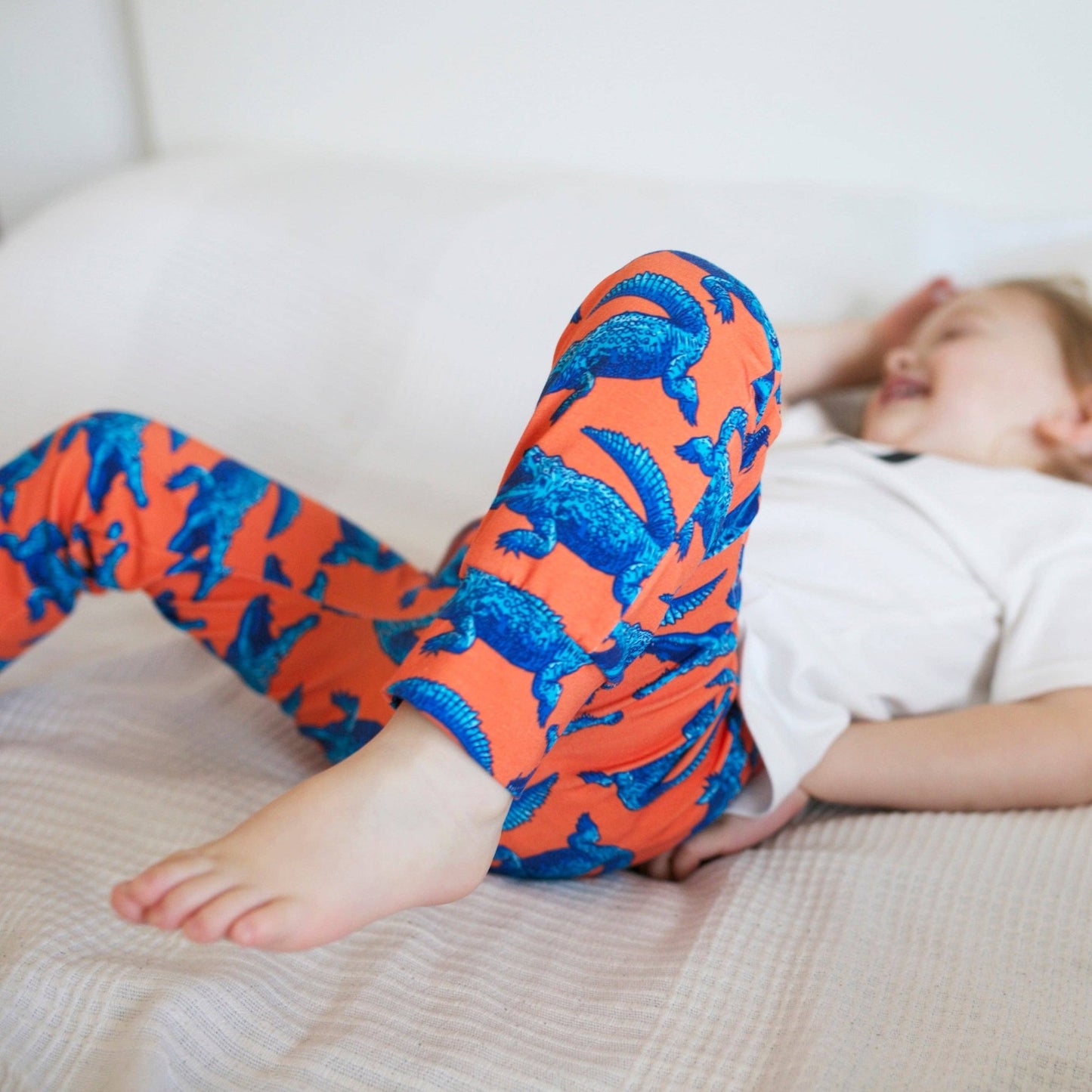 Super Mutant Blue Crocodile Leggings 0 - 6 Years: 0 - 6 M - Violet Elizabeth -
