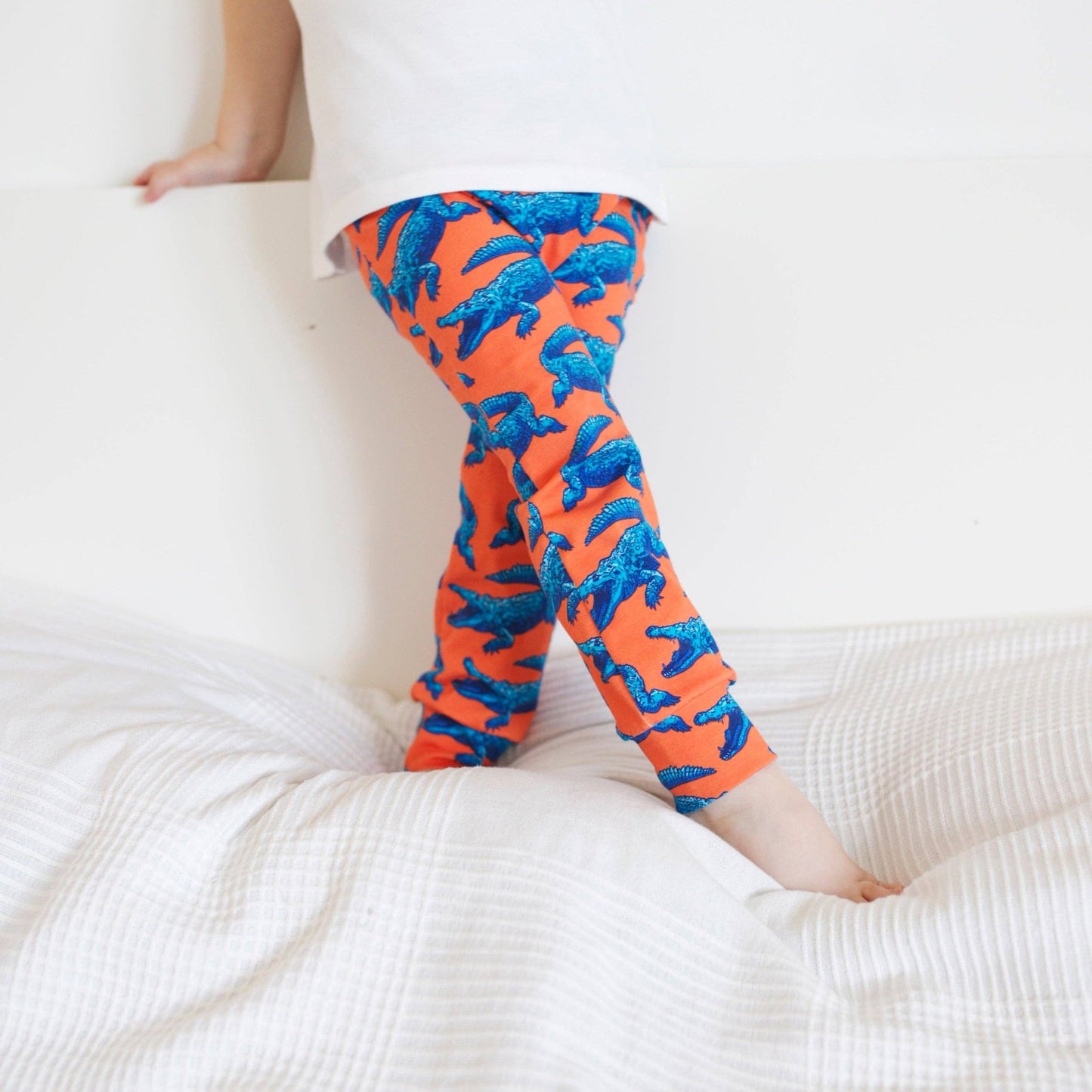 Super Mutant Blue Crocodile Leggings 0 - 6 Years: 12 - 18 M - Violet Elizabeth -