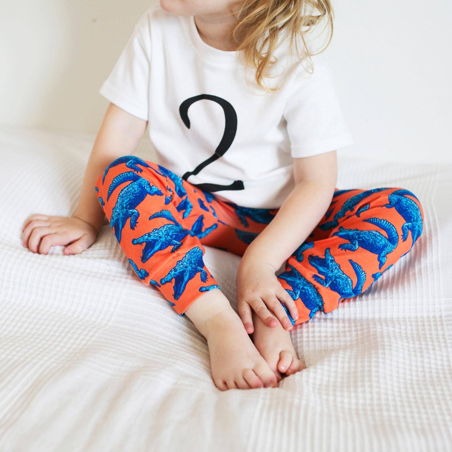 Super Mutant Blue Crocodile Leggings 0 - 6 Years: 12 - 18 M - Violet Elizabeth -