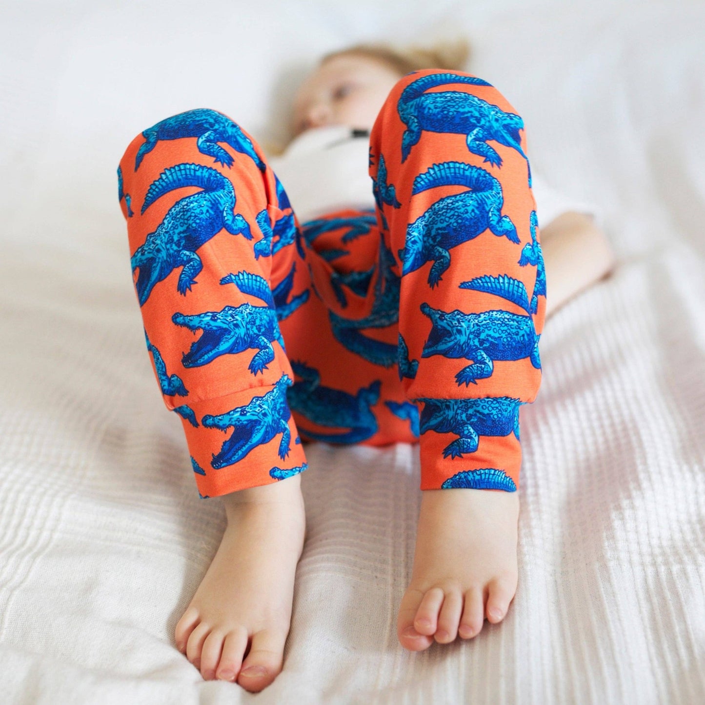 Super Mutant Blue Crocodile Leggings 0 - 6 Years: 18 - 24 M - Violet Elizabeth -