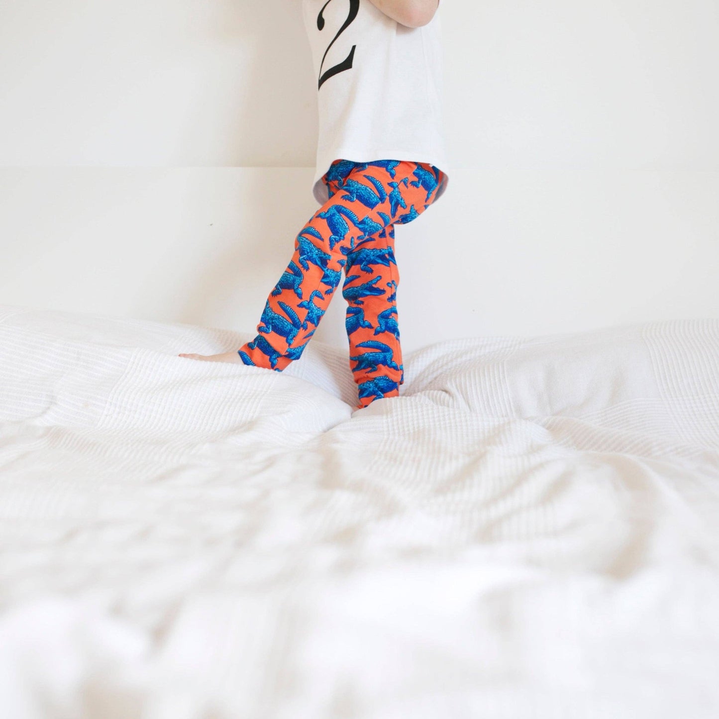 Super Mutant Blue Crocodile Leggings 0 - 6 Years: 6 - 12 M - Violet Elizabeth -