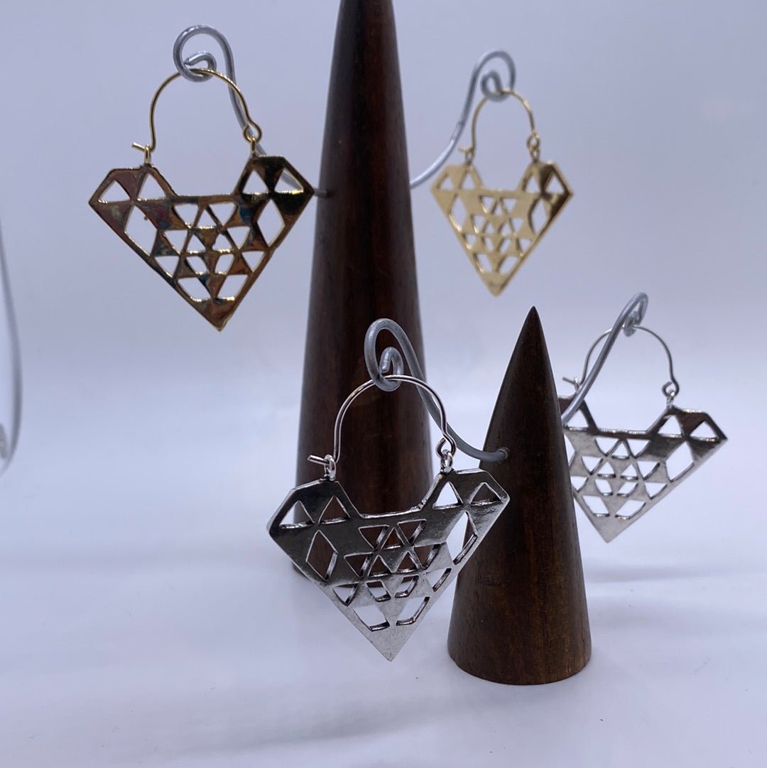 Triagular lover earrings - Violet Elizabeth - Jewellery