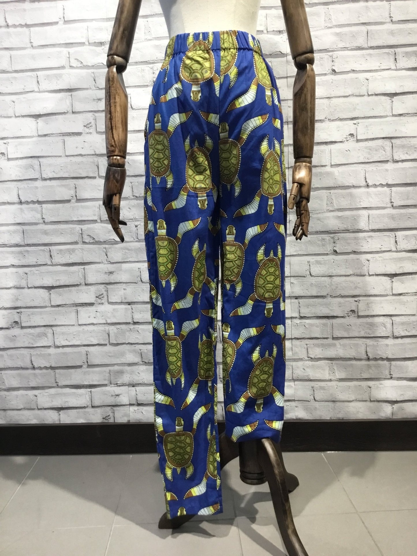 Turtle Print Trousers - Violet Elizabeth - Clothing