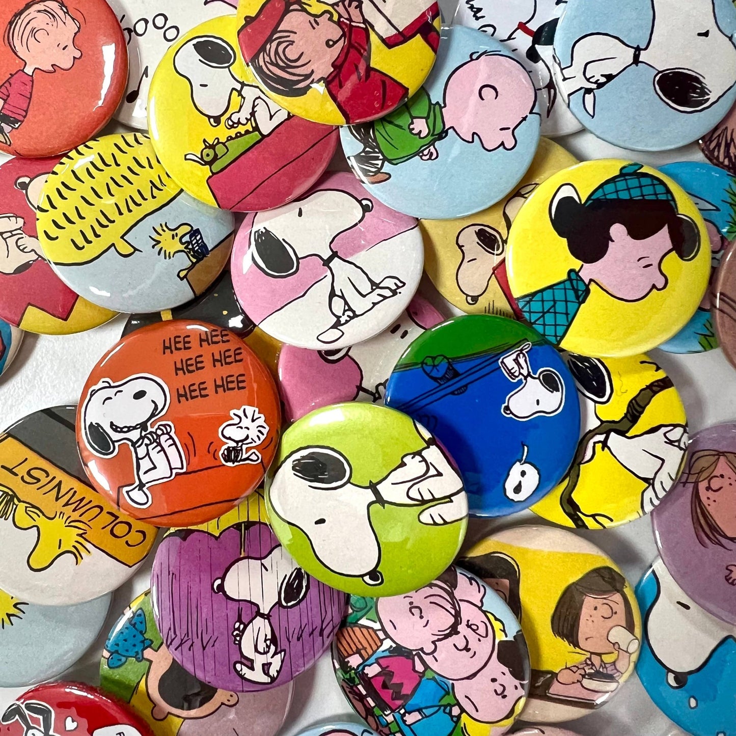Upcycled Peanuts / Snoopy Badge Assortment - Violet Elizabeth -