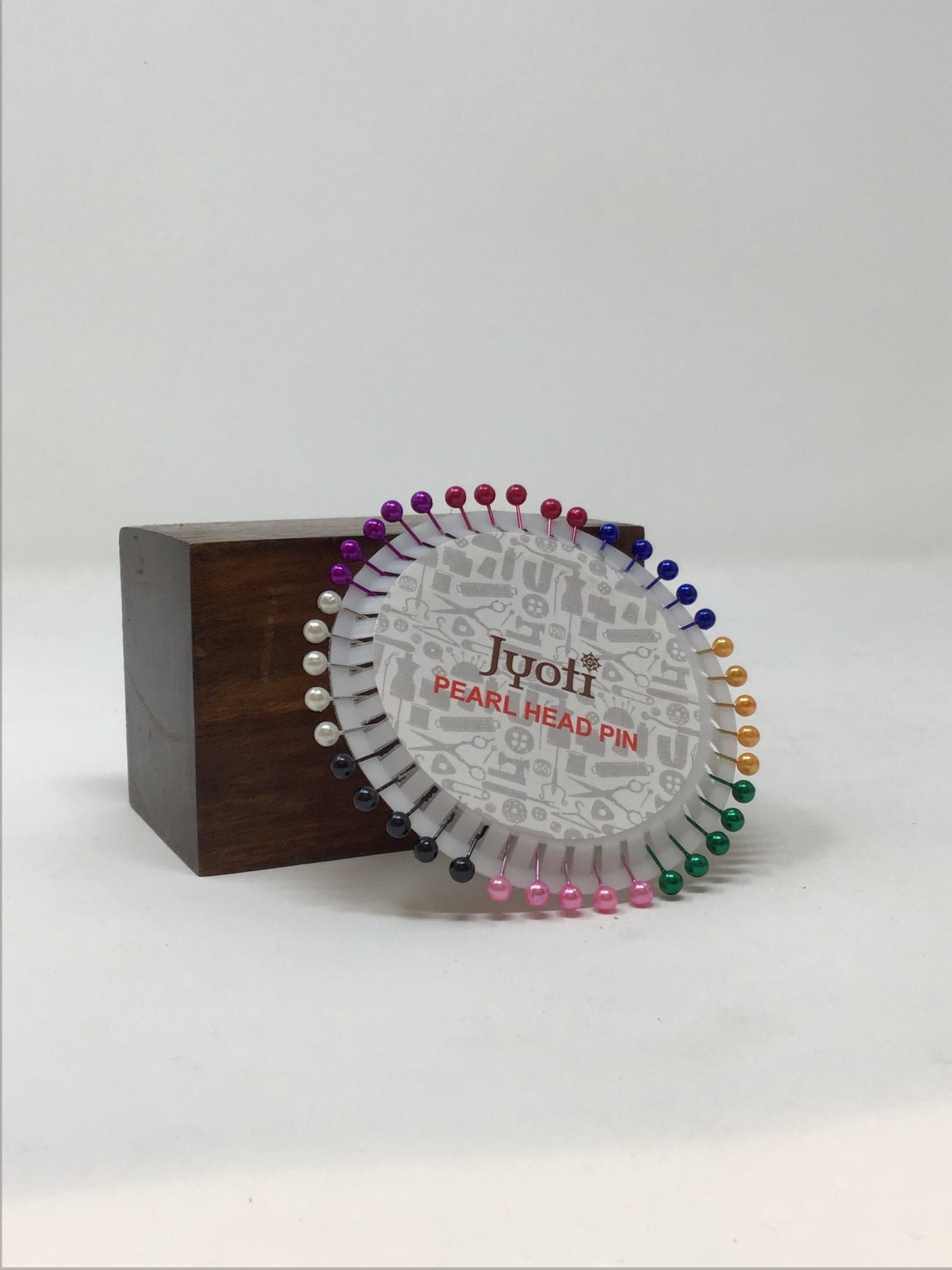 Wheel of Pearl head pin - Violet Elizabeth - Haberdashery