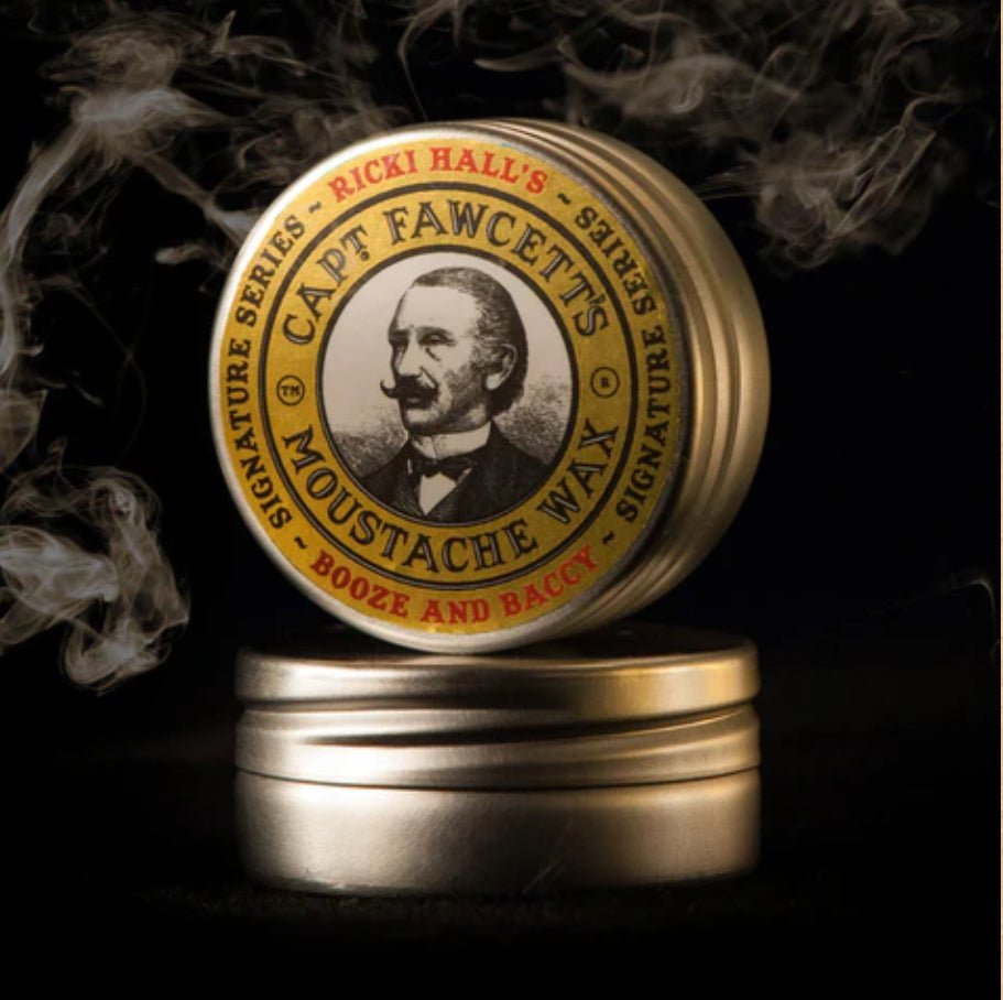 Booze and Baccy Moustache Wax - Violet Elizabeth -