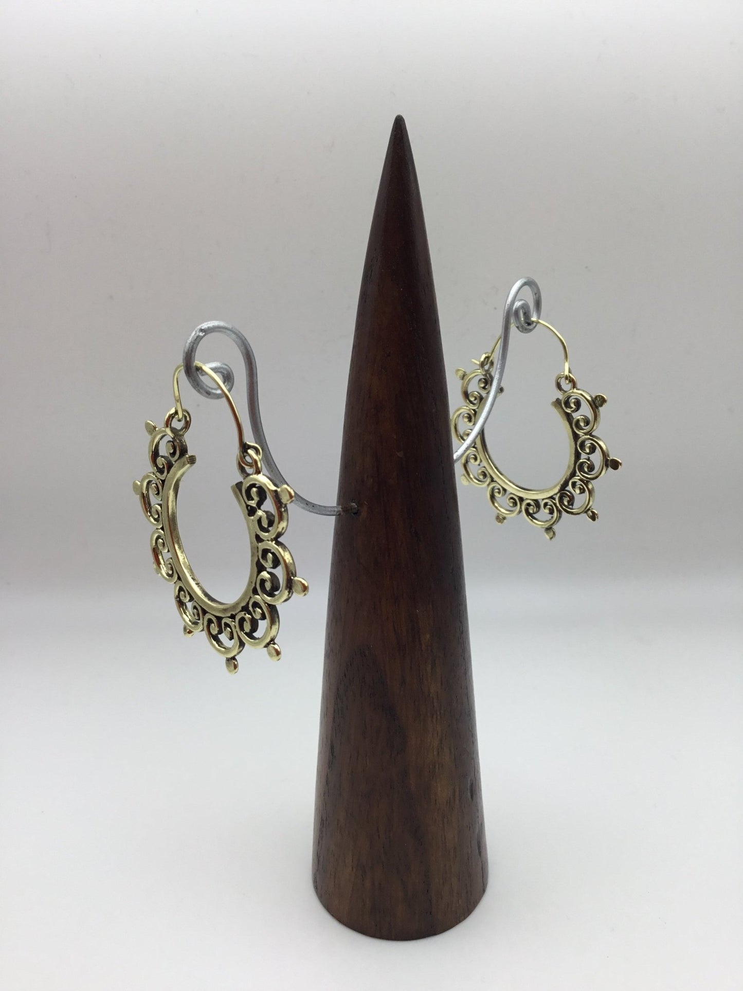 Heart Motif Brass earrings - Violet Elizabeth - Jewellery