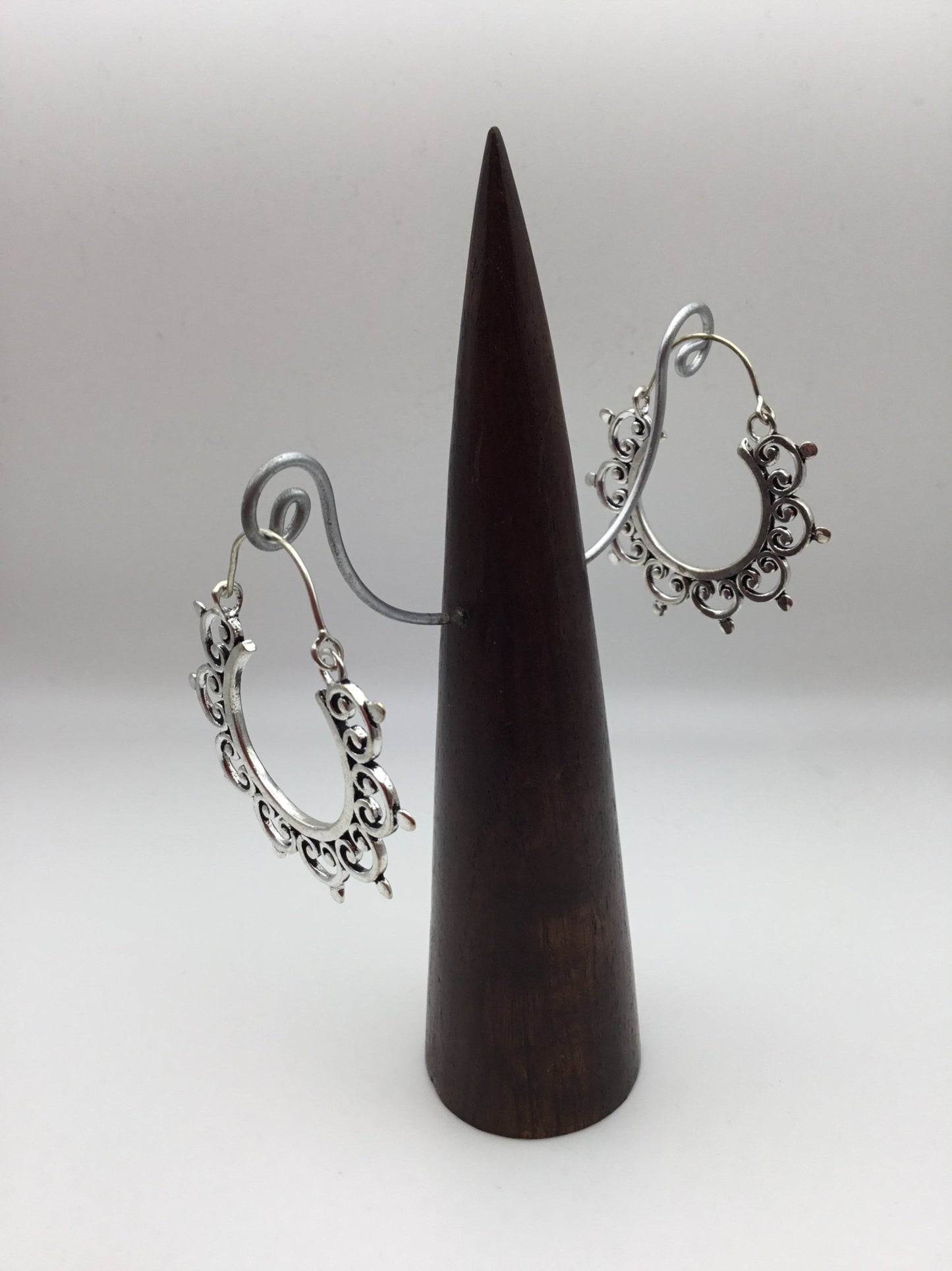 Heart Motif Brass earrings - Violet Elizabeth - Jewellery