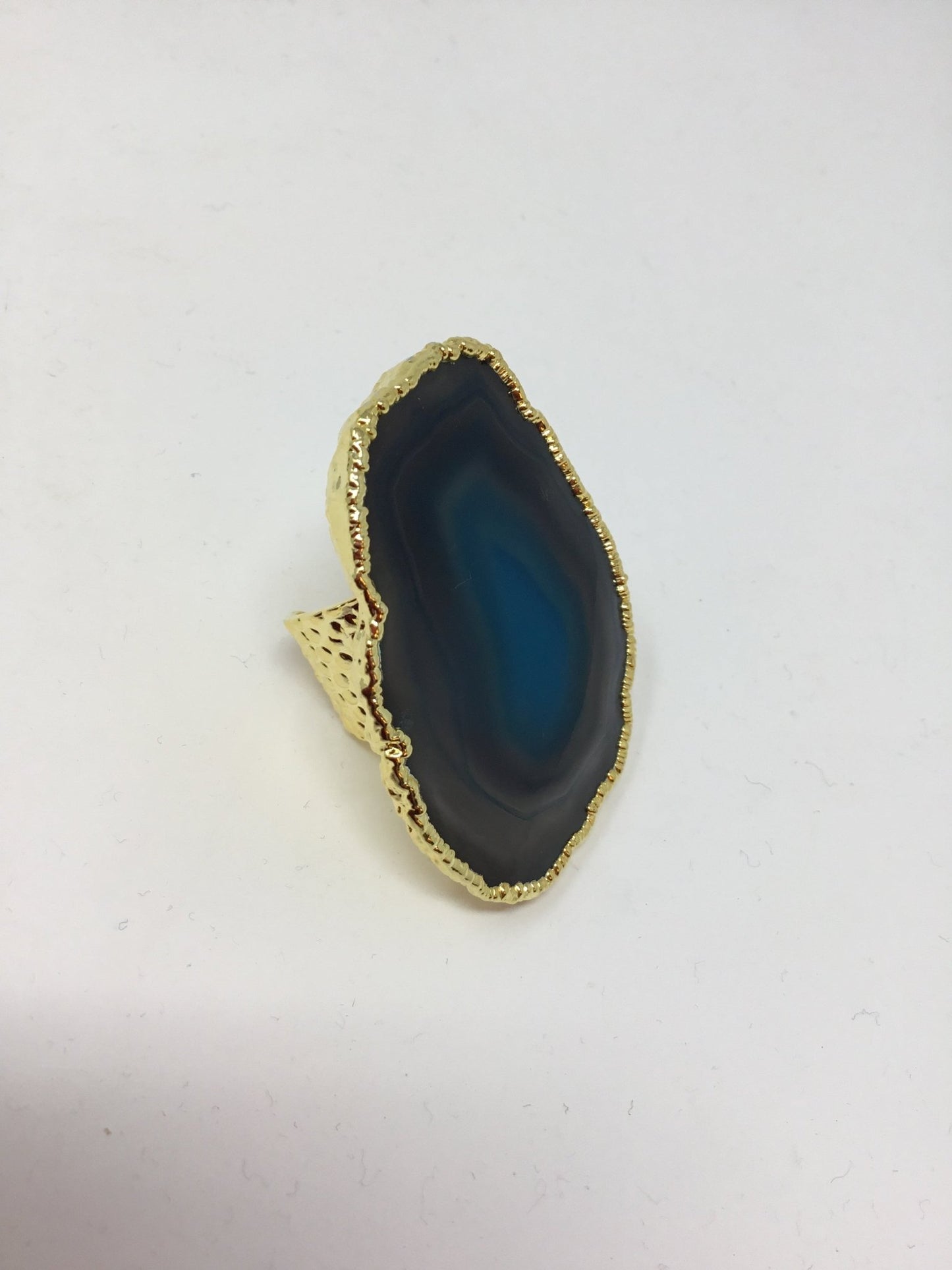 Mega yaya ring turquoise agate - Violet Elizabeth - Jewellery