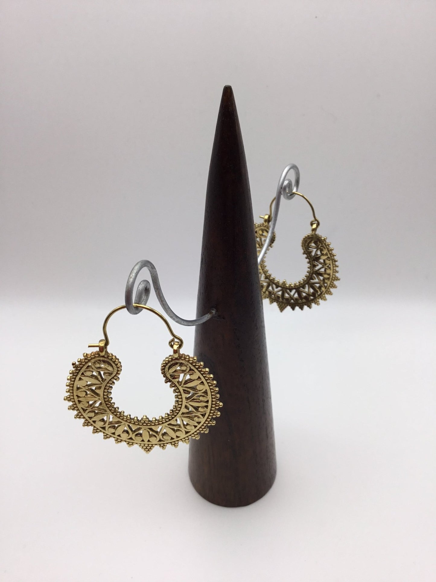 Moondance Brass Hoops - Violet Elizabeth - Jewellery