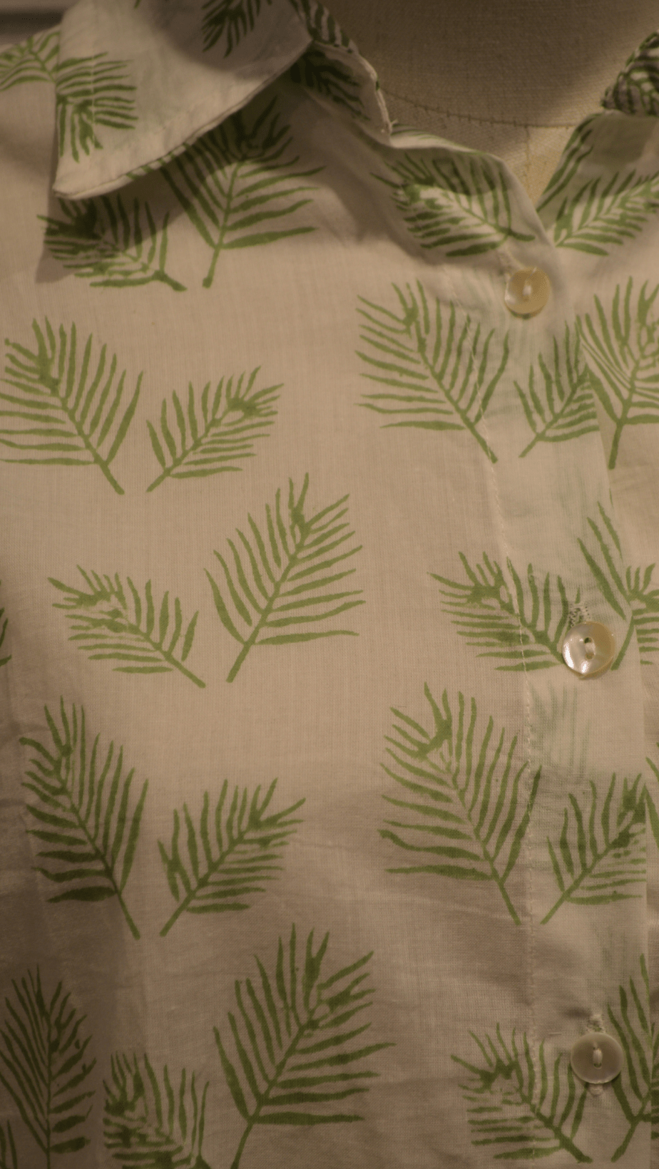 Sleeveless MINT green cotton shirt - Violet Elizabeth - Clothing
