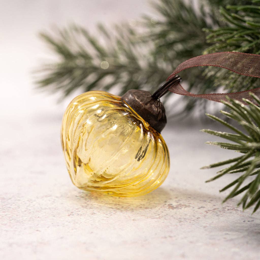 Small 1" Gold Luster Glass Lanterns - Violet Elizabeth - Christmas Decorations