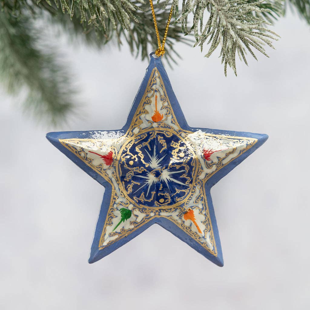 Starburst Floral 3D Hanging Star - Violet Elizabeth - Christmas Decorations