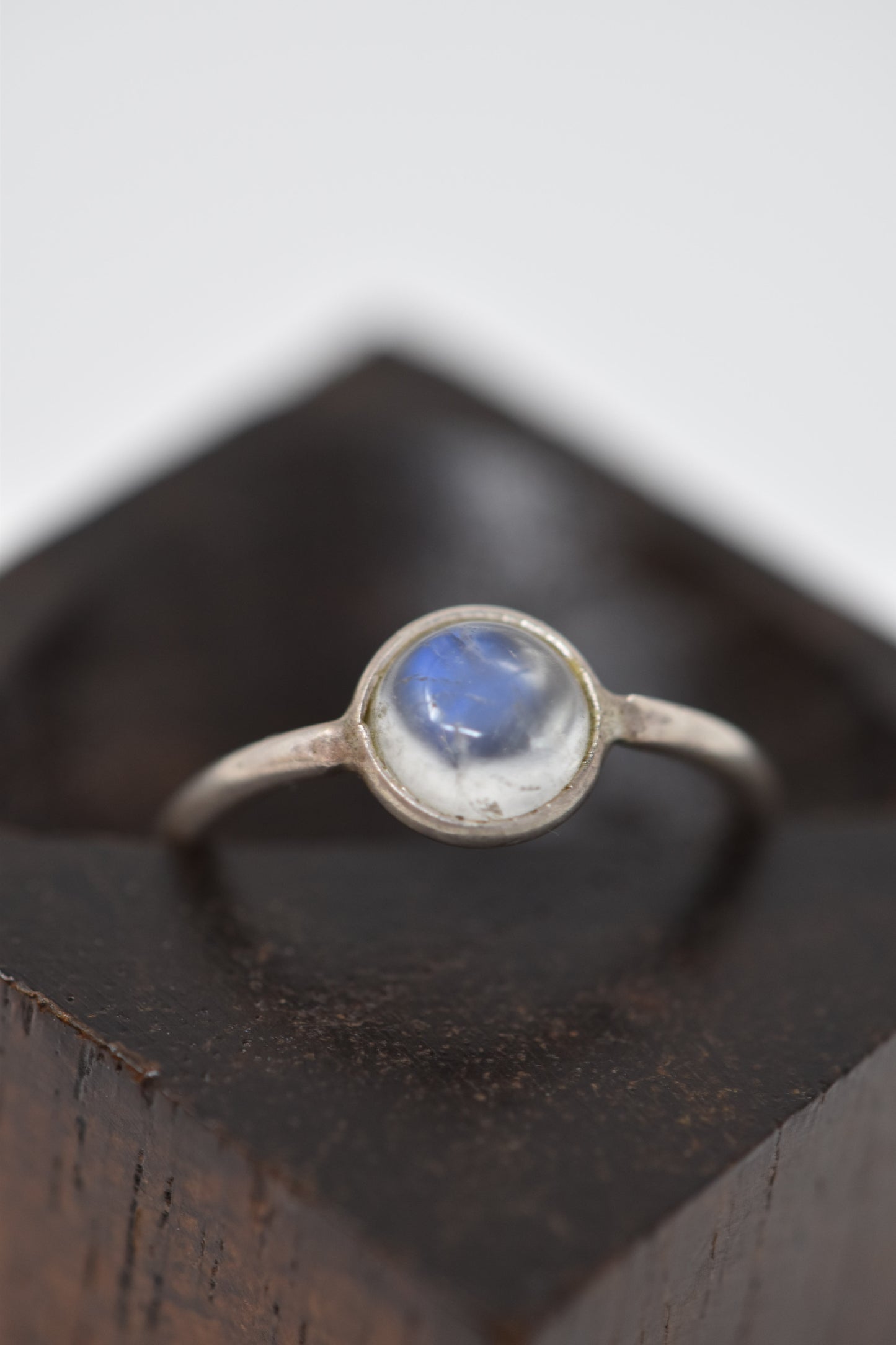 Moonstone Silver Ring - Violet Elizabeth