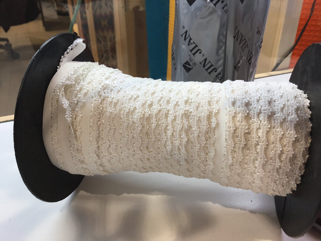 10mm White lingerie elastic - Violet Elizabeth - Haberdashery