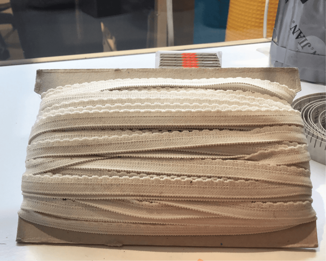 10mm White Picote Elastic - Violet Elizabeth - Haberdashery